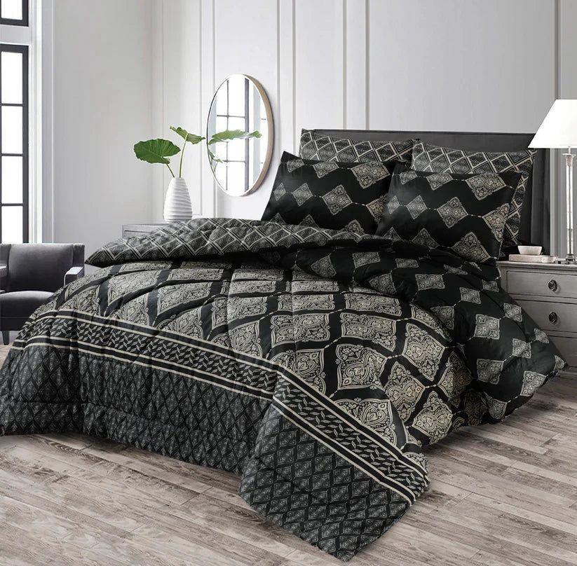 6 Pc Cotton Salonica printed comforter set
