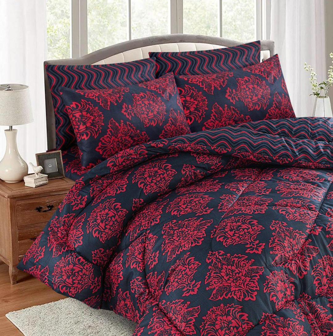 6 Pc Cotton Salonica printed comforter set