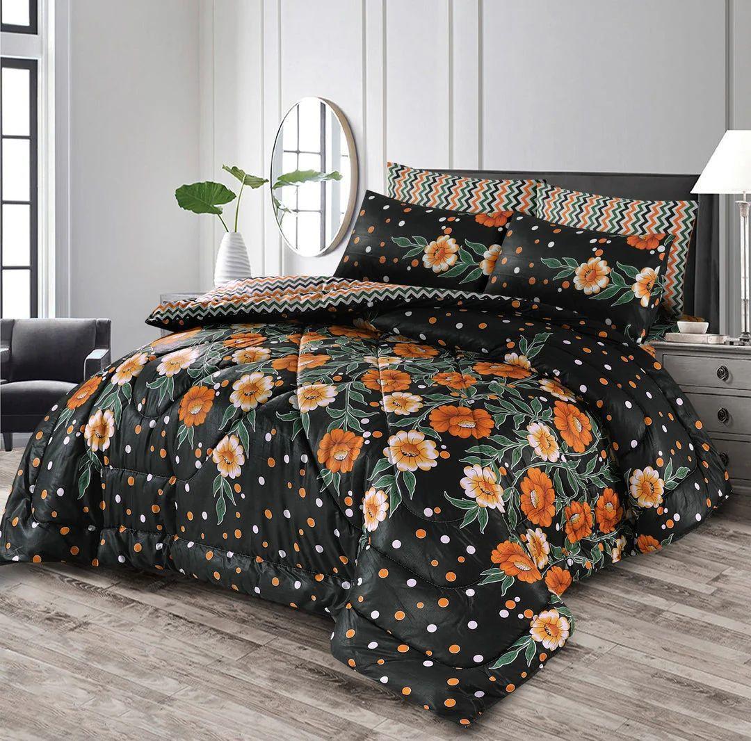 6 Pc Cotton Salonica printed comforter set