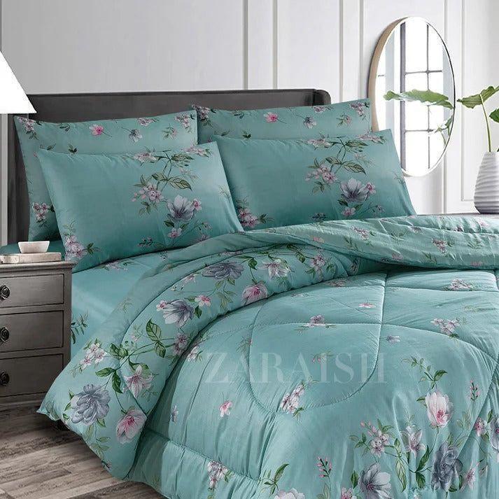 6 Pc Cotton Salonica printed comforter set