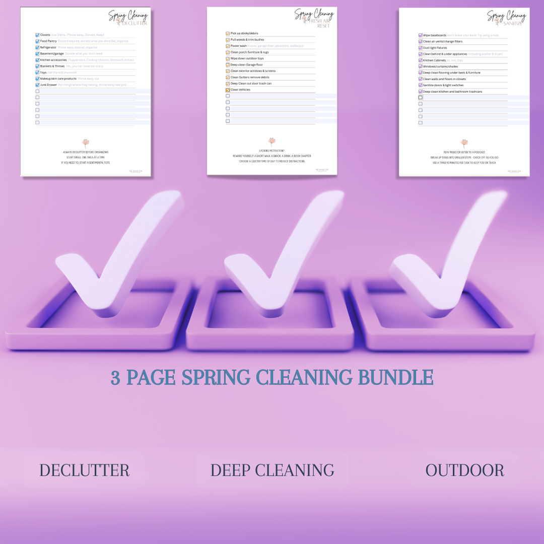 Customizable 3 Page Spring Cleaning Bundle