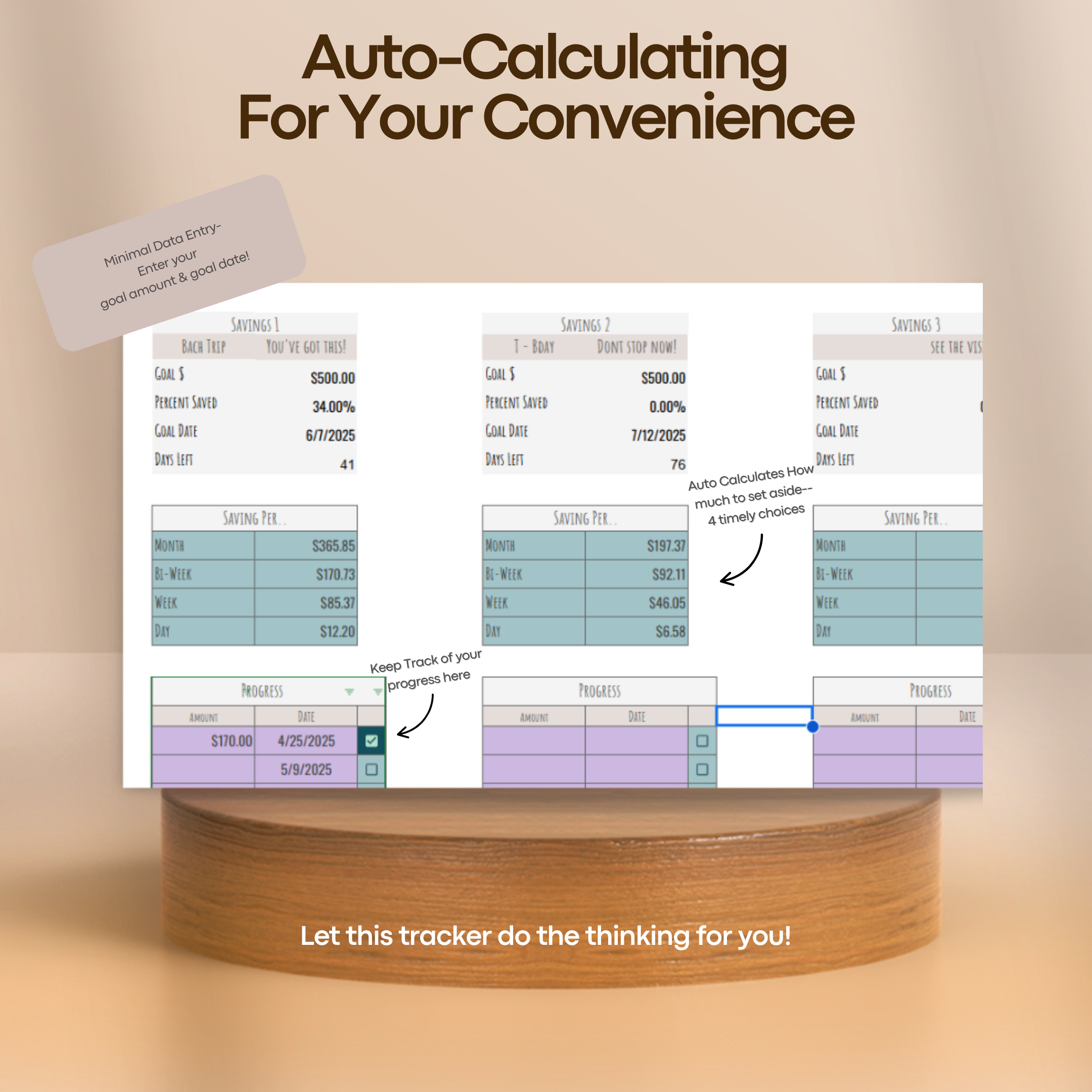 Google Sheets Digital Savings Tracker