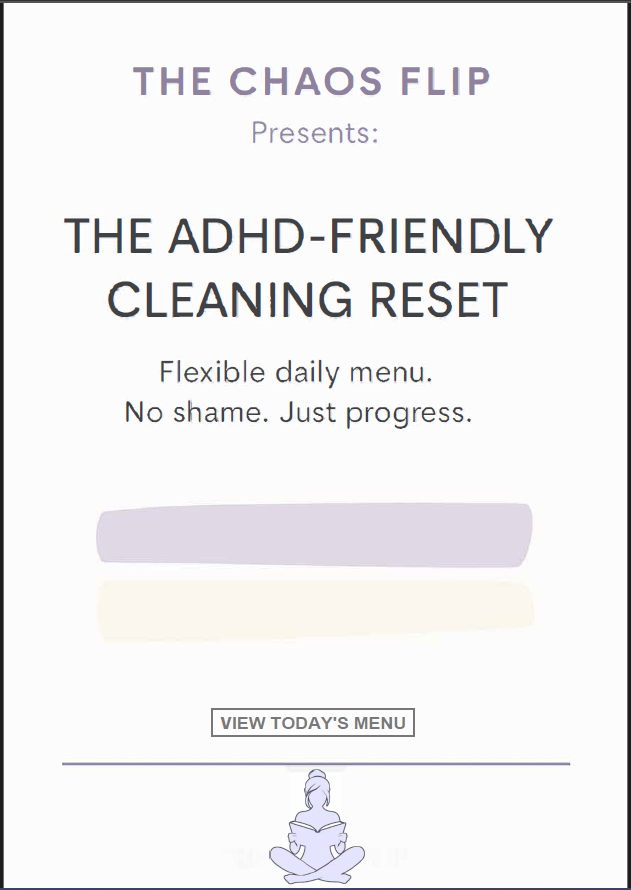 The Chaos Flip: Menu-Style Cleaning Checklist