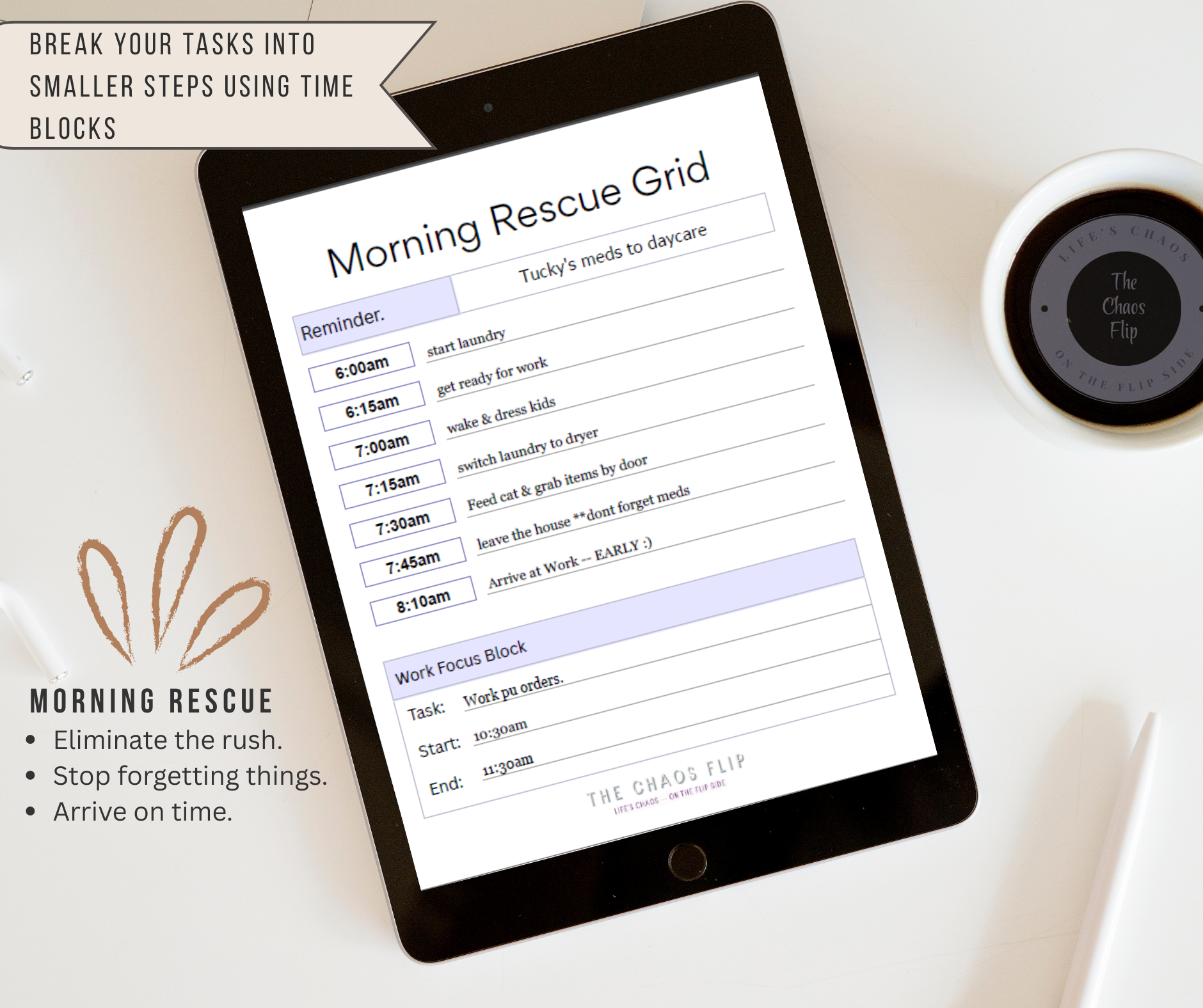 Morning and Evening Rescue Grid PDF