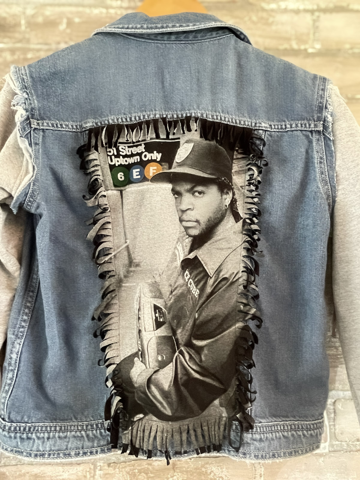 Denim Jacket with Graphic Design