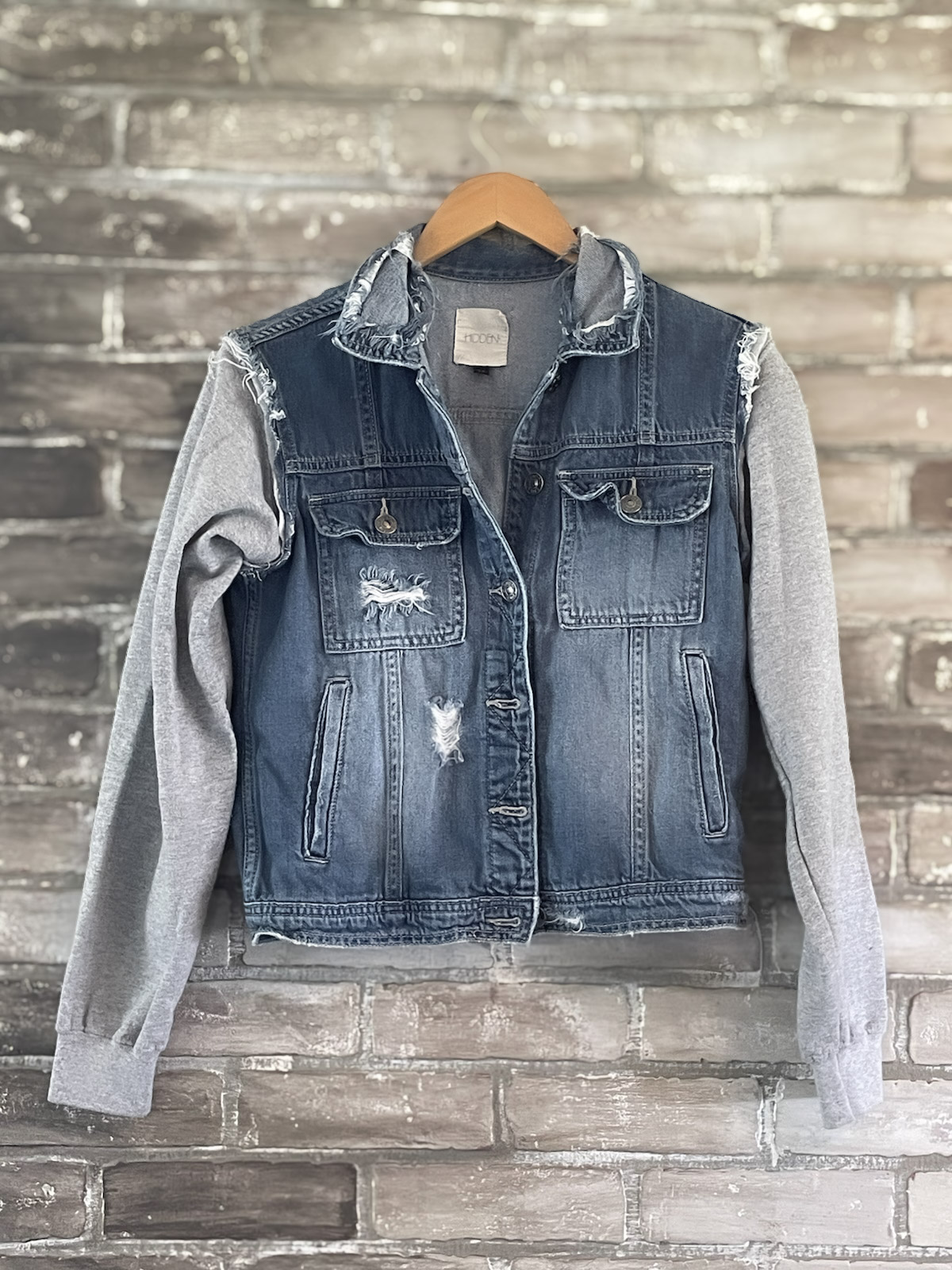 Denim Jacket with Graphic Design