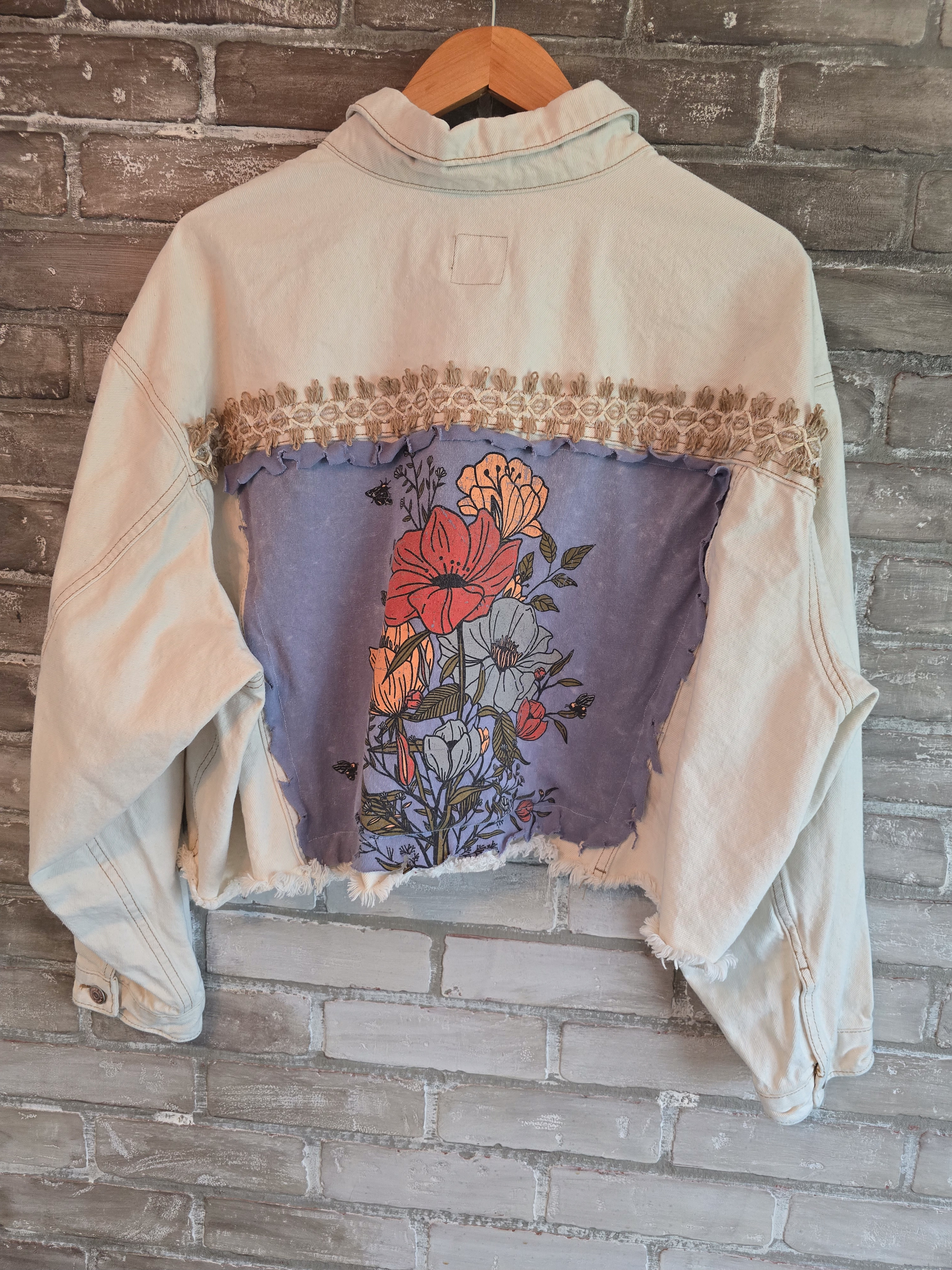 Floral Patchwork Denim Jacket