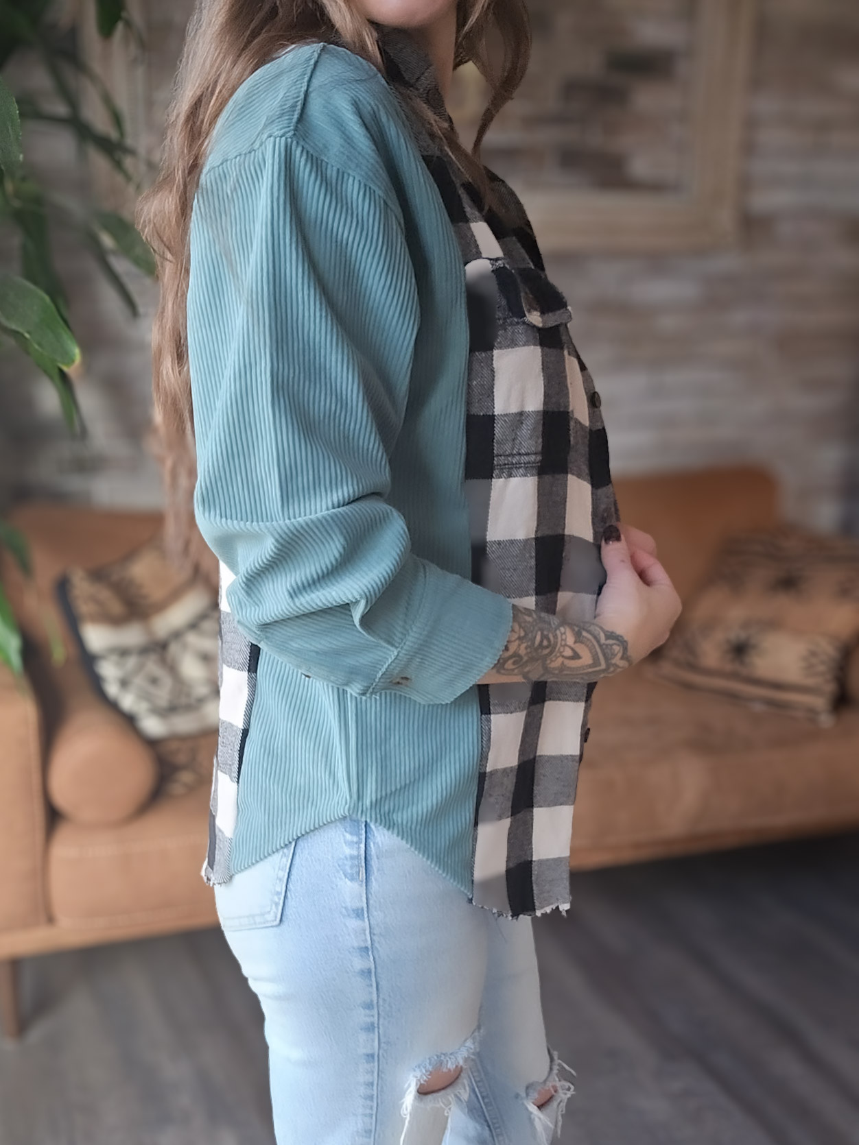 Patchwork Flannel Shirt