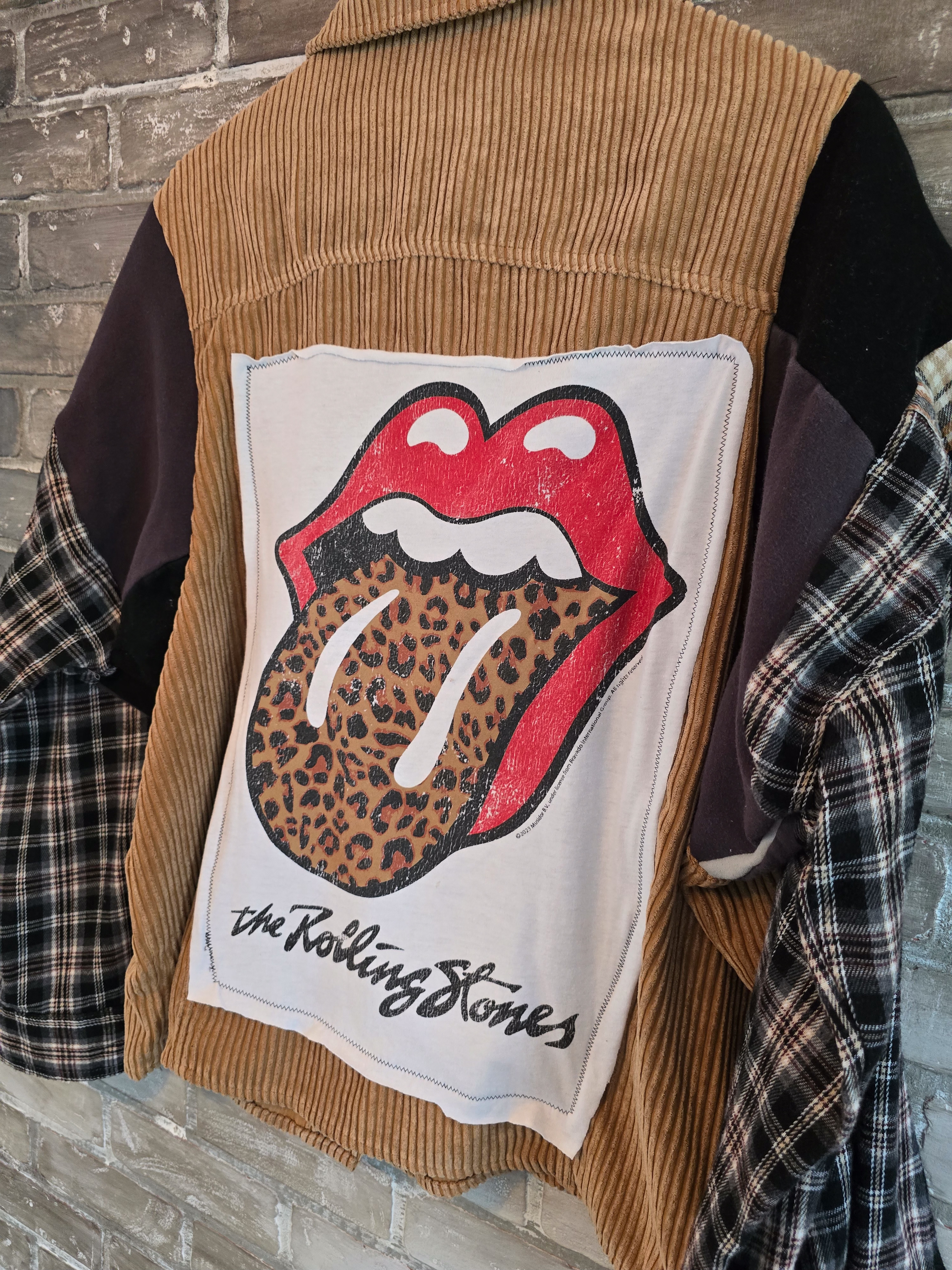 Patchwork Corduroy Shirt Jacket