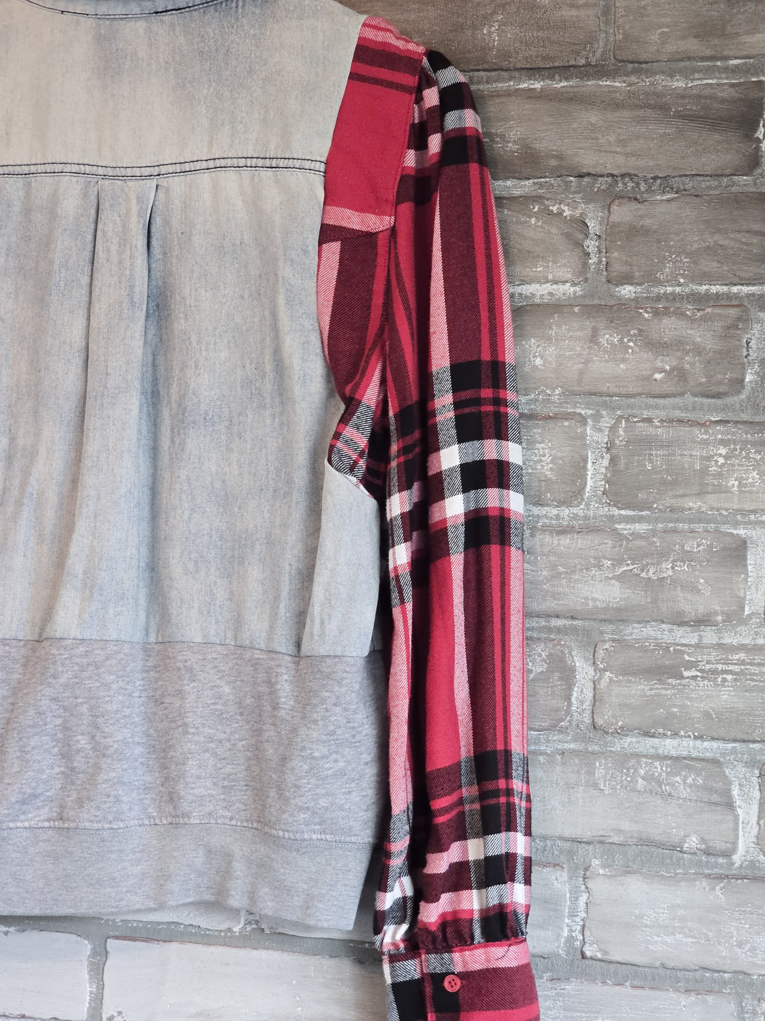 Women's Mixed Fabric Sweatshirt