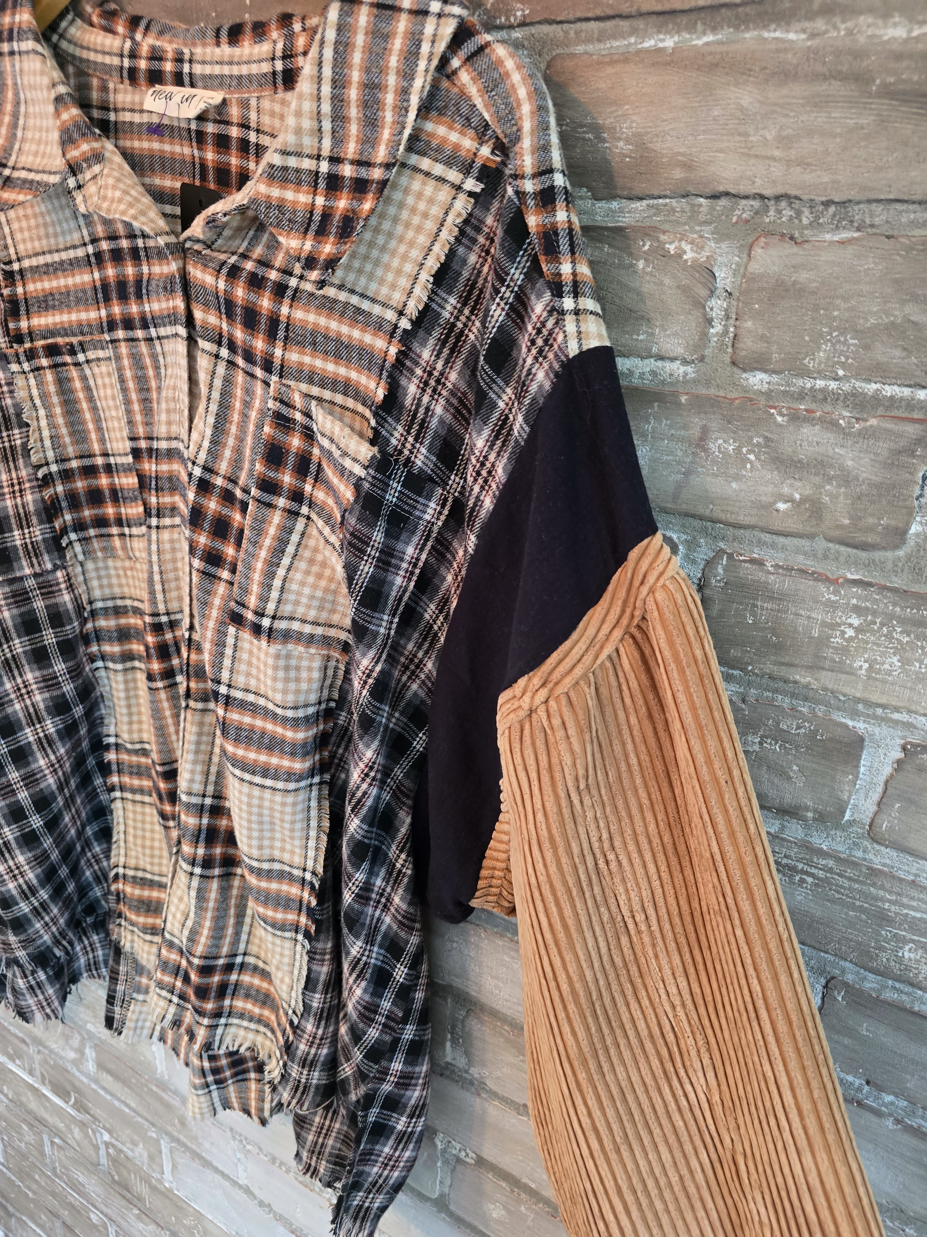 Patchwork Plaid Shirt