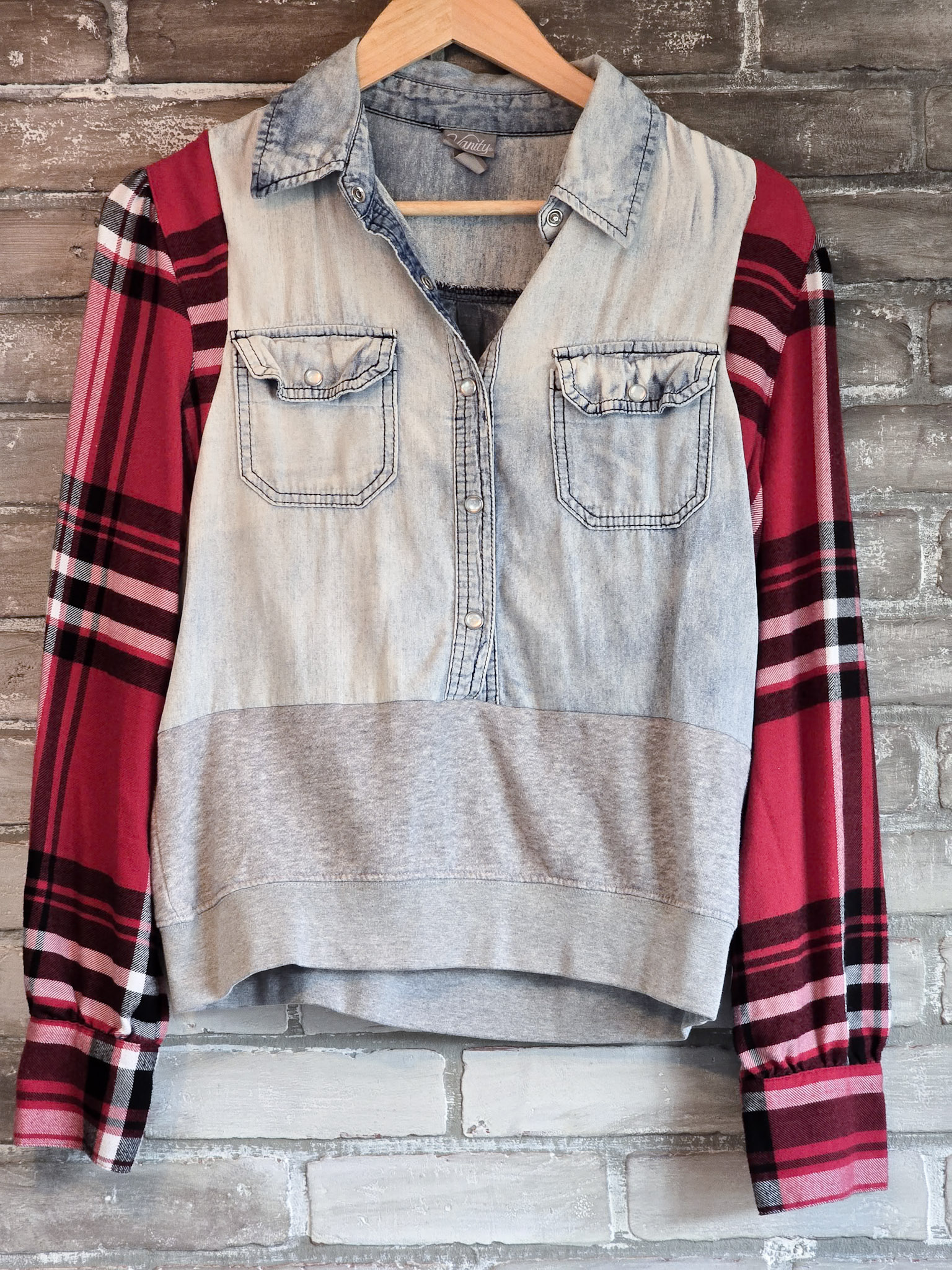 Women's Mixed Fabric Sweatshirt