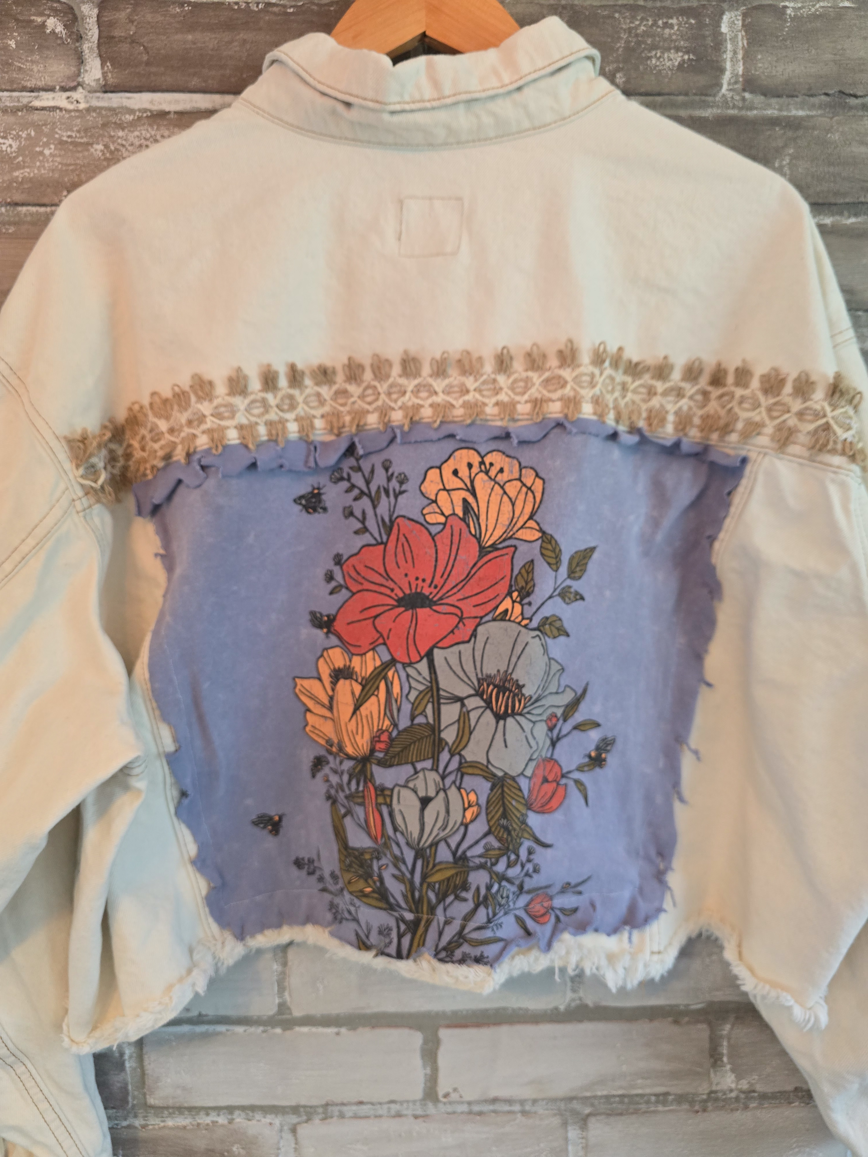 Floral Patchwork Denim Jacket