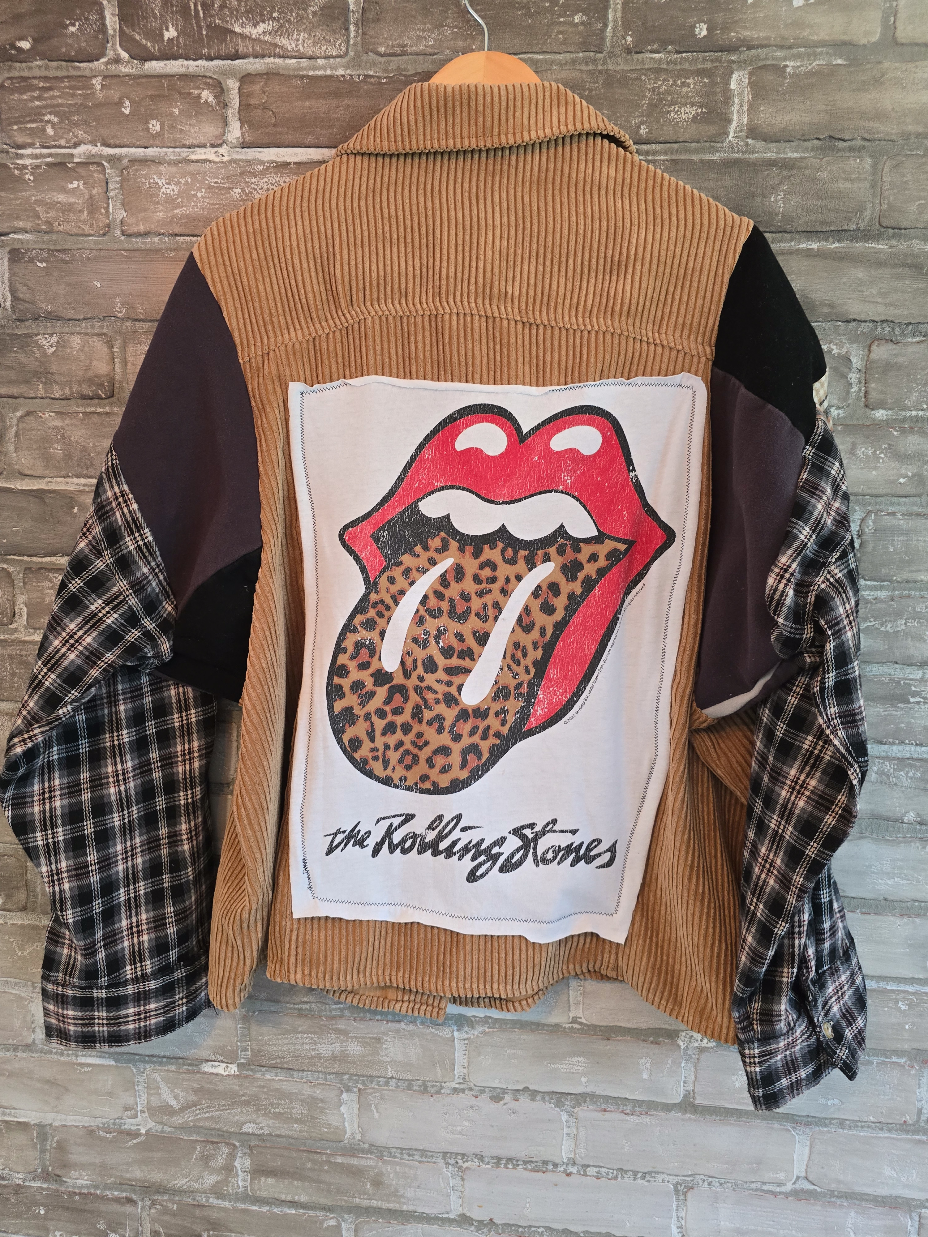 Patchwork Corduroy Shirt Jacket