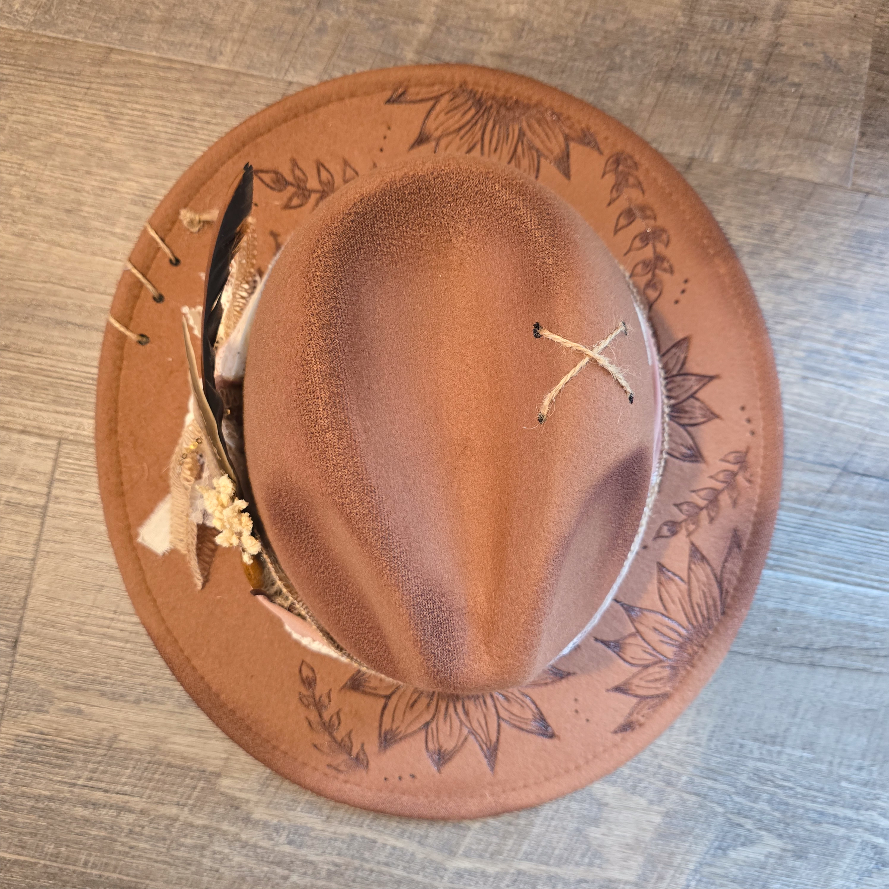 Boho Floral Felt Hat