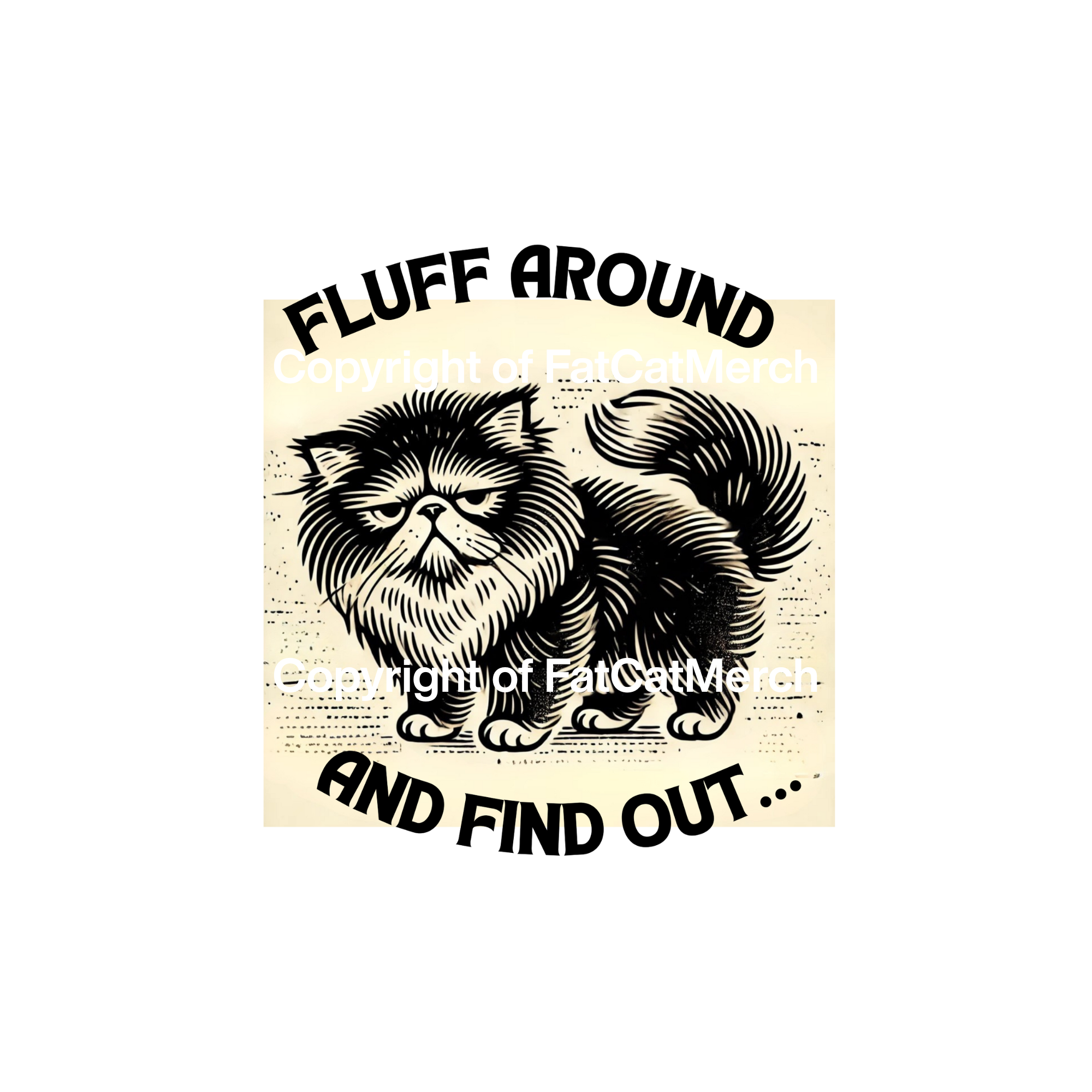 STICKER - Fluff Around and Find Out - Mean Cat! (FAFO)