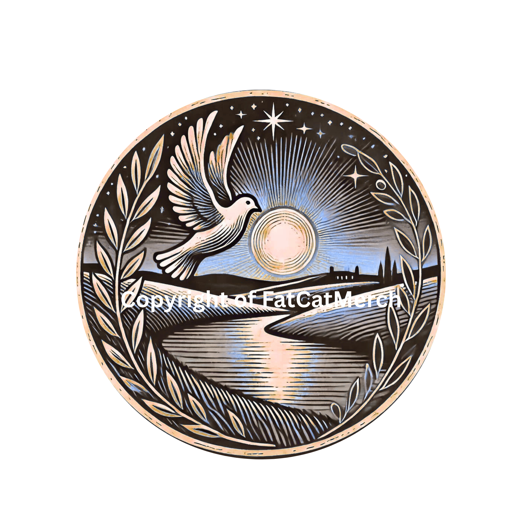 STICKER - Peace Dove in Circle