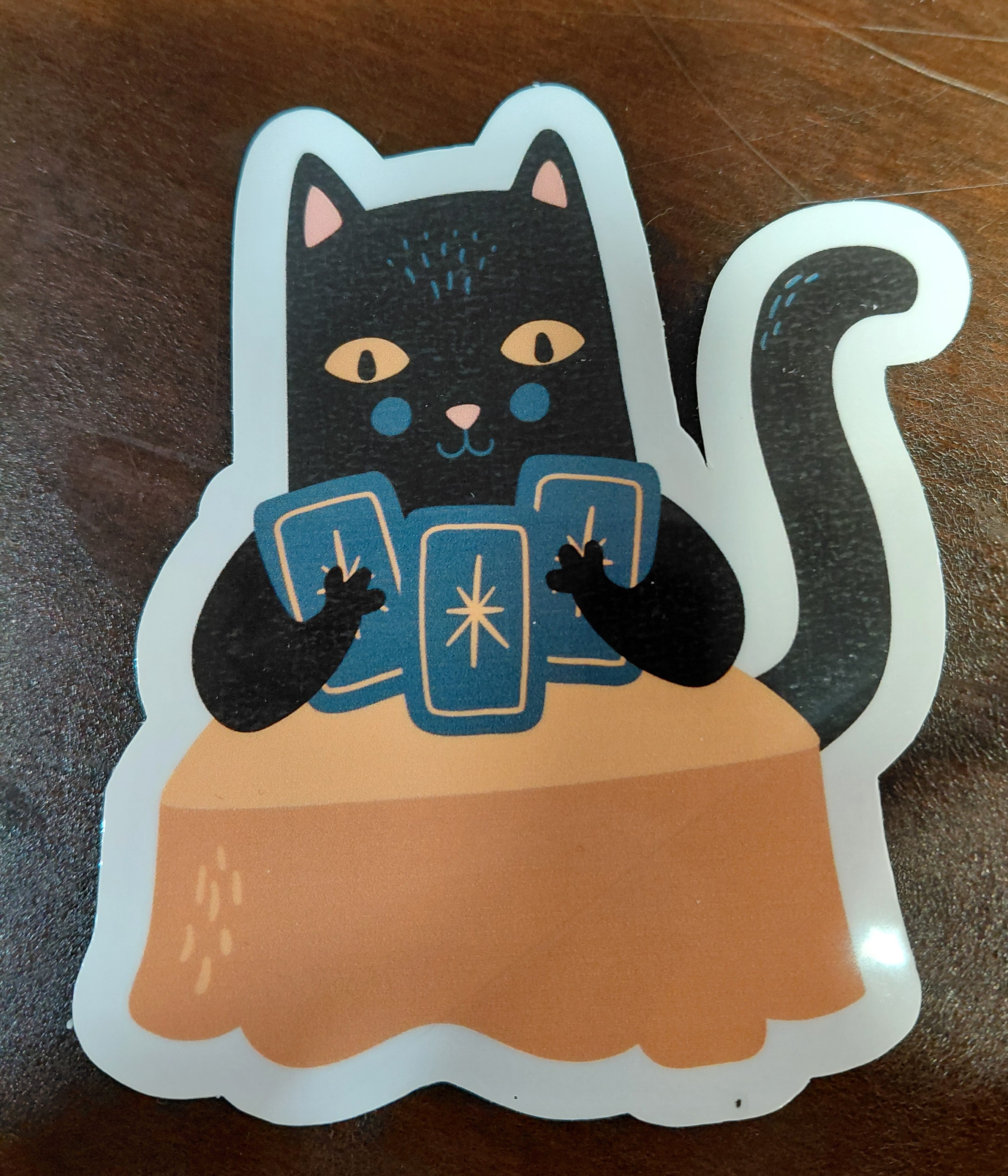 STICKER - Cat Reading Tarot Cards!