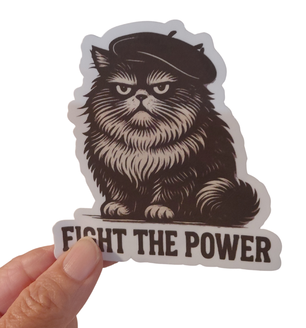 STICKER - Feisty Cat! Fight the Power!