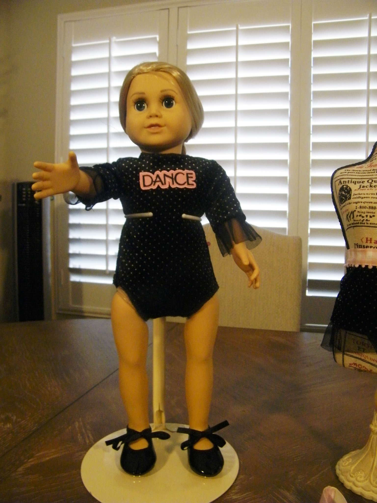 BLACK VELVET POLKA DOT DANCE SET EXTRA SKIRT AND FLATS