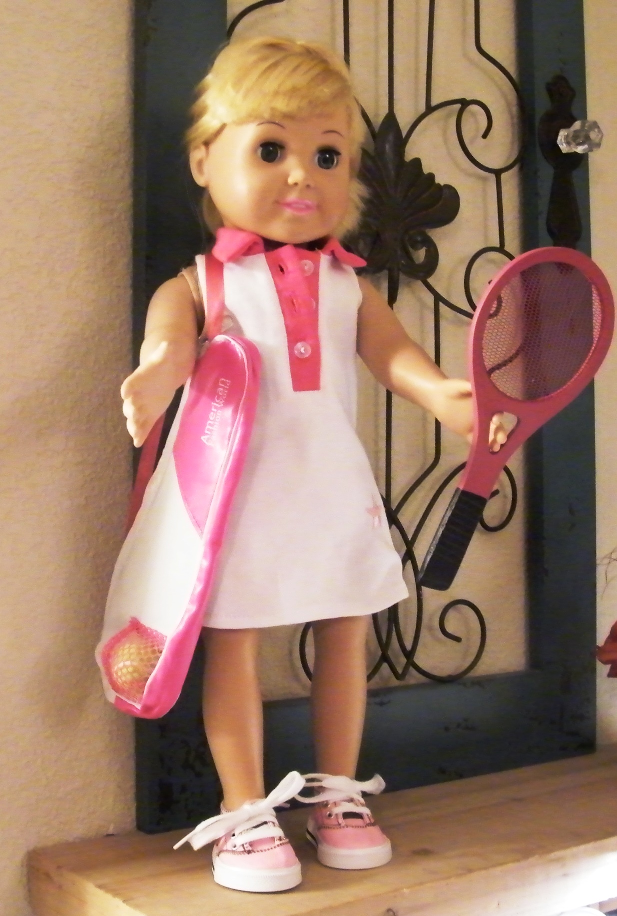 TENNIS ANYONE PINK/WHITE SET