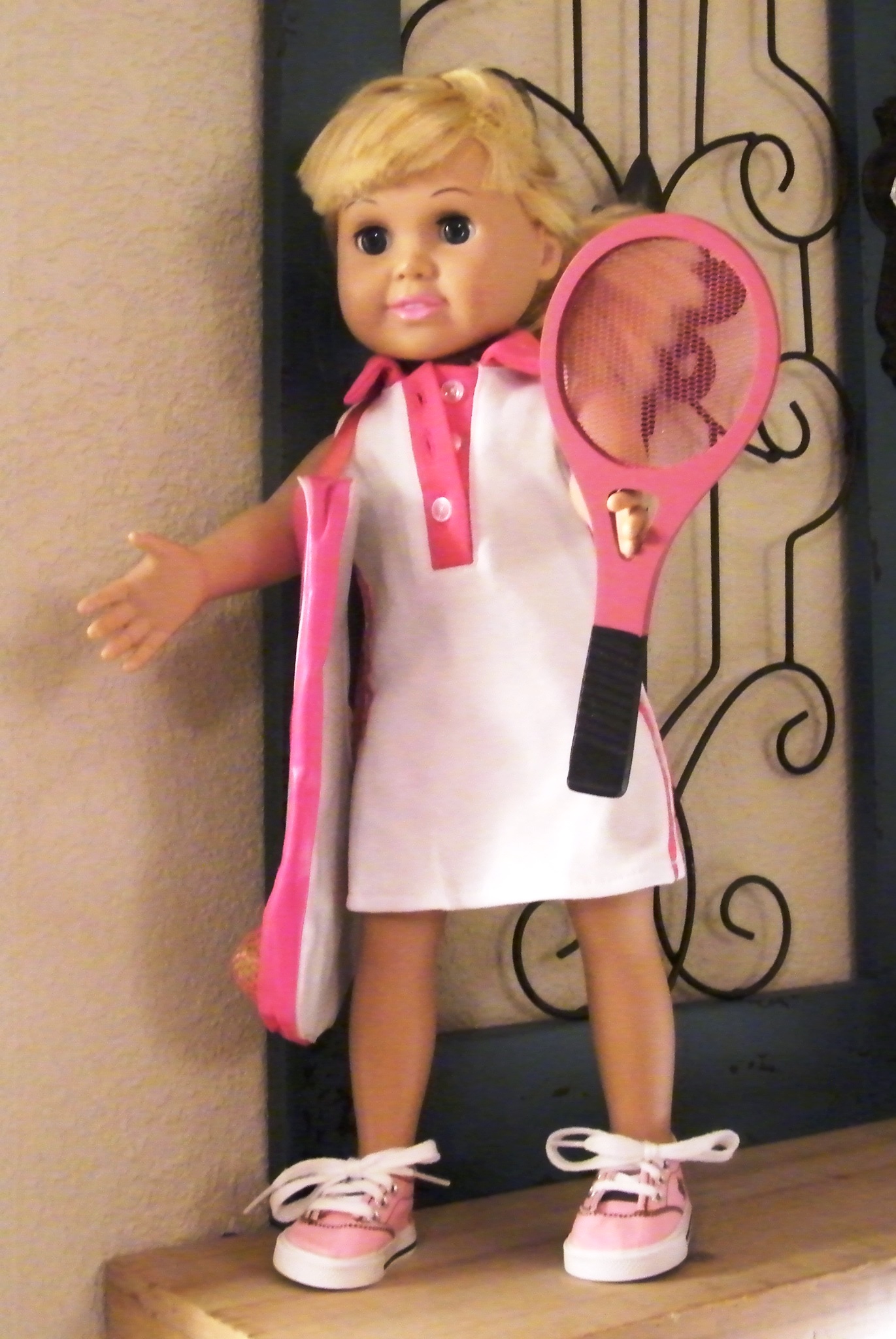 TENNIS ANYONE PINK/WHITE SET