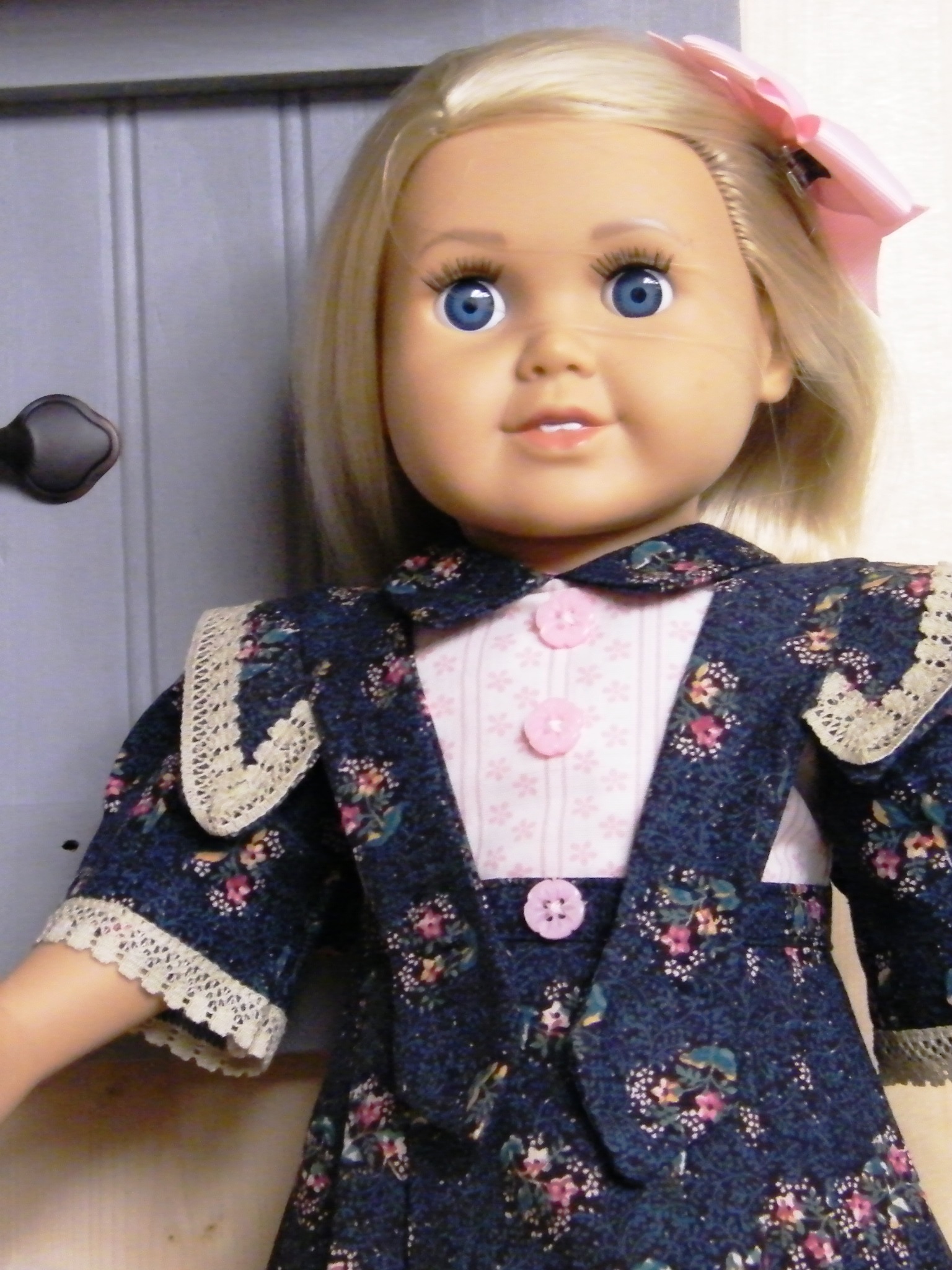 BLUE/PINK FLORAL VICTORIAN DRESS