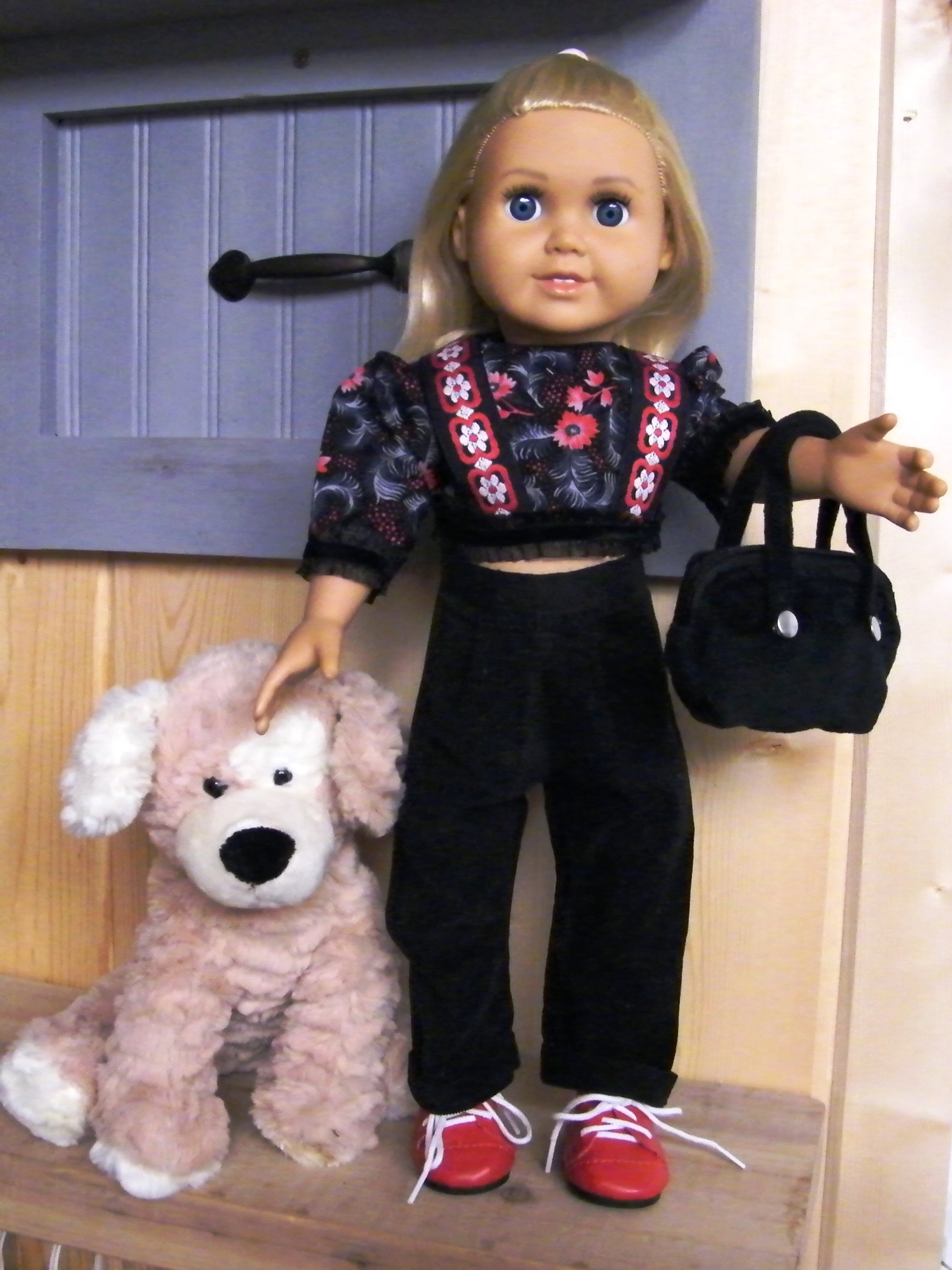 BLACK CORDORY PANT SET 