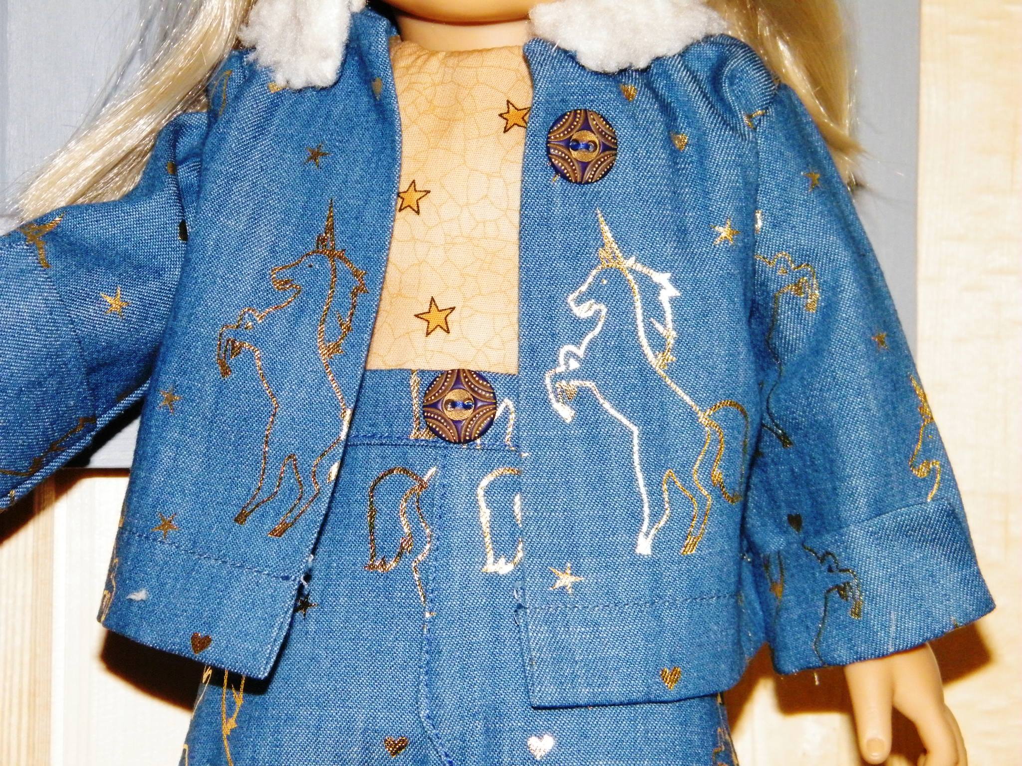 BLUE DENIM HORSE JACKET/SKIRT