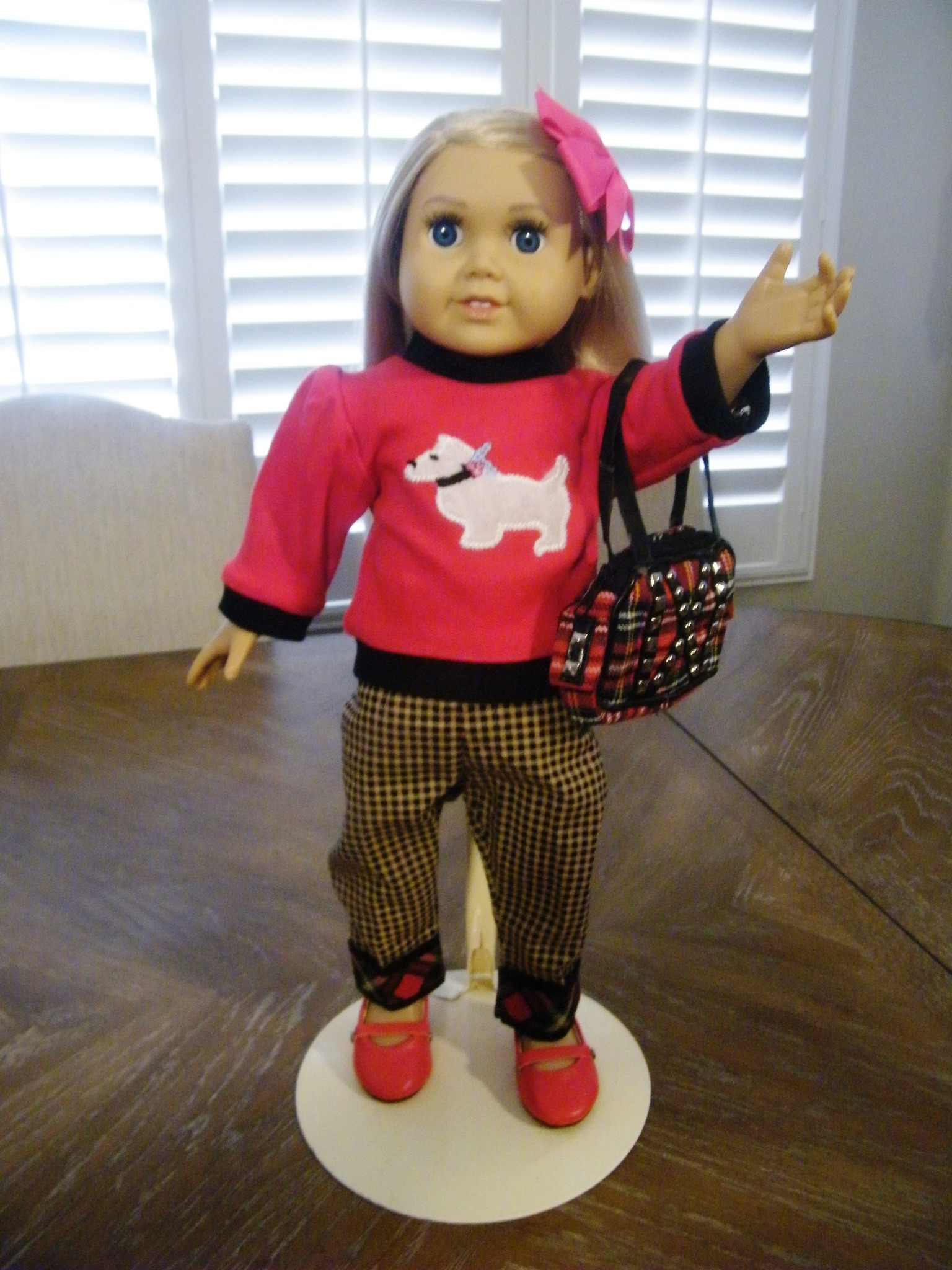 RED SCOTTIE PANT SET