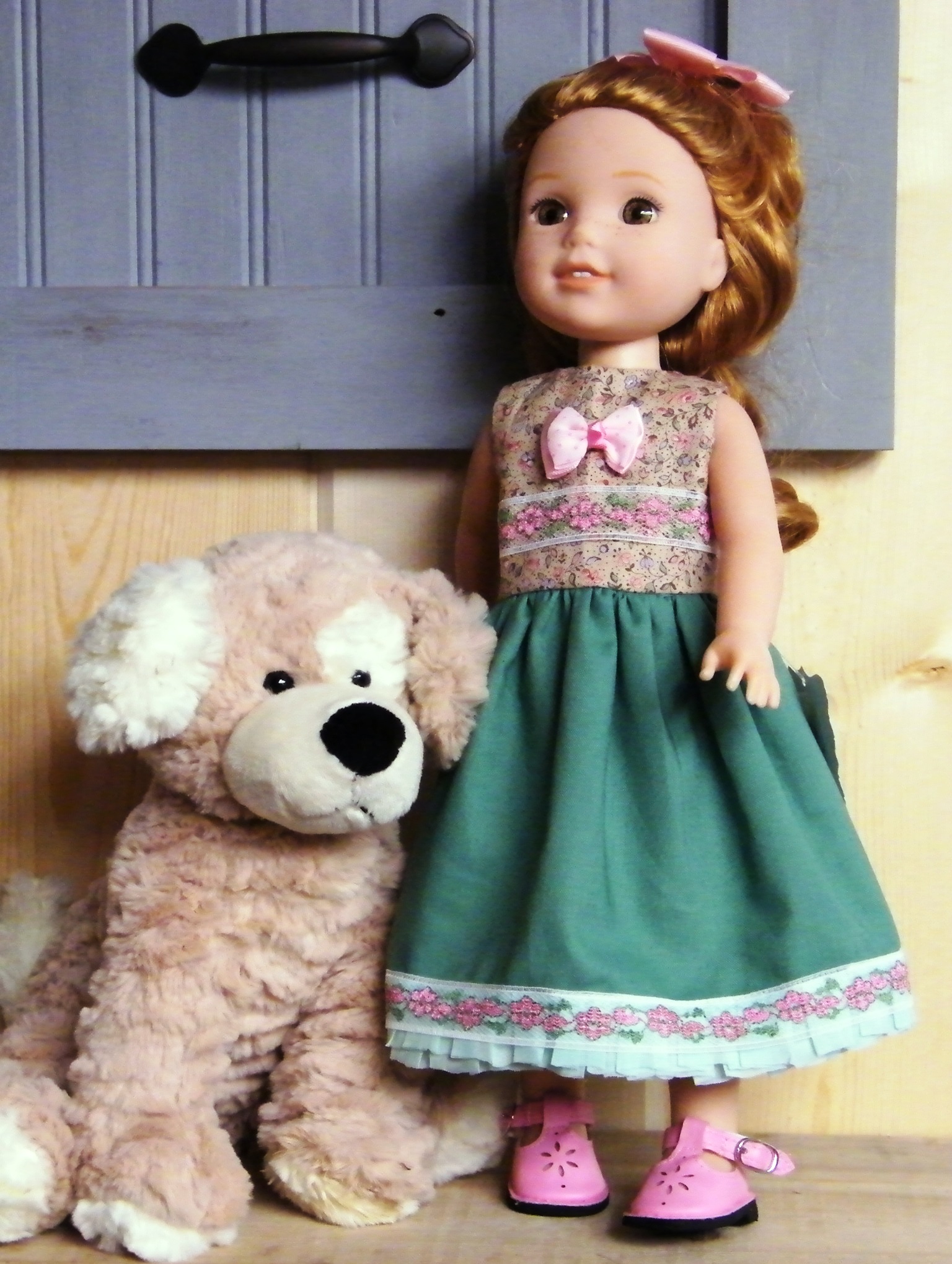 GREEN AND PINK SUMMER DRESS