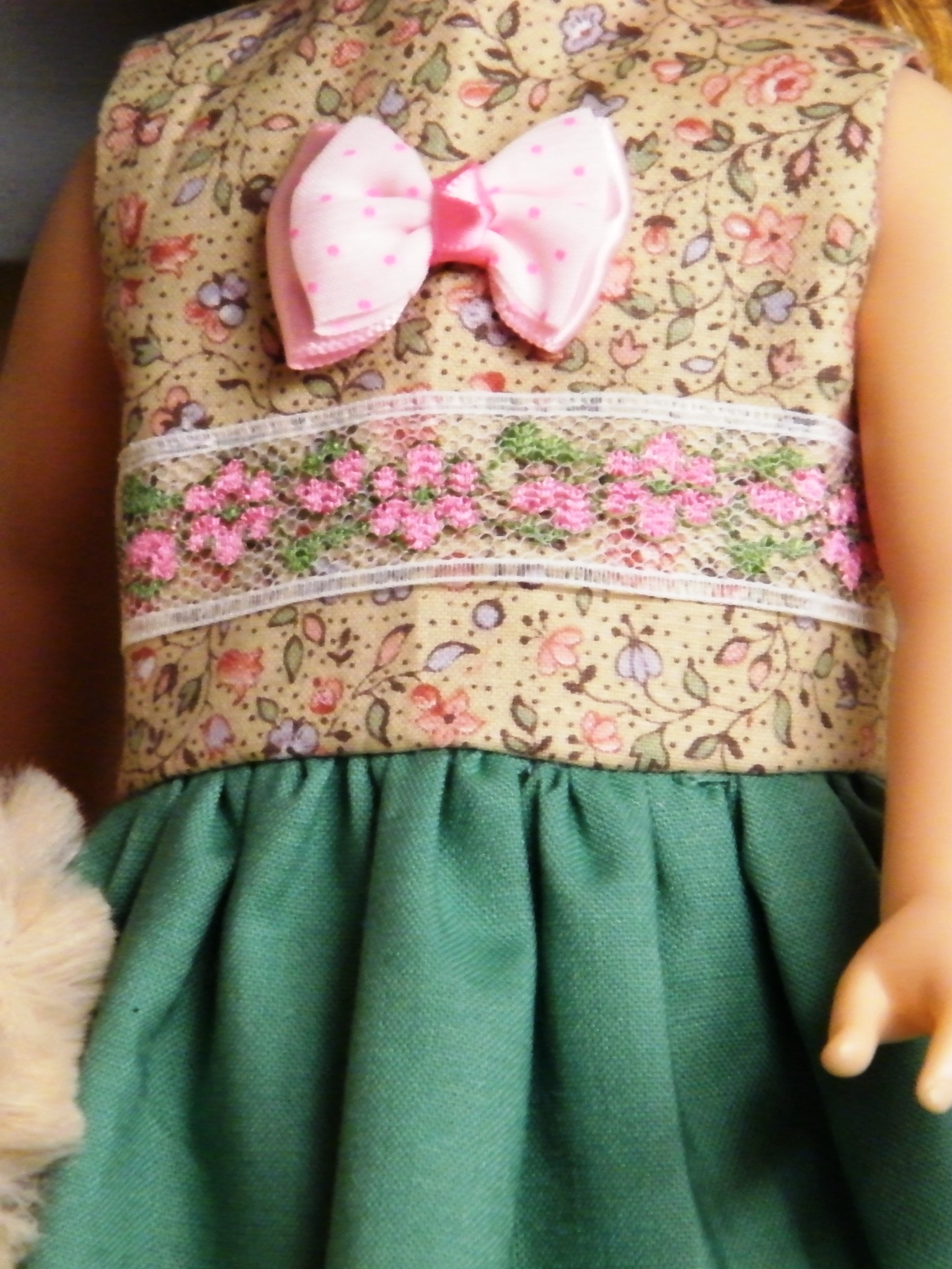 GREEN AND PINK SUMMER DRESS