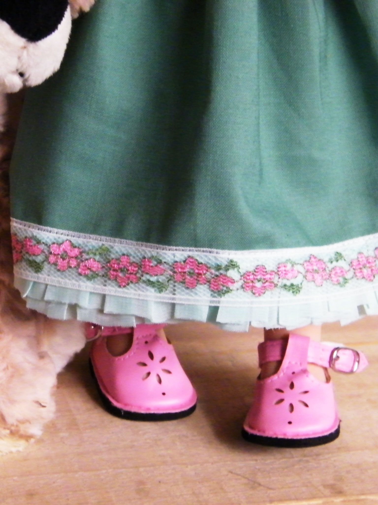 GREEN AND PINK SUMMER DRESS