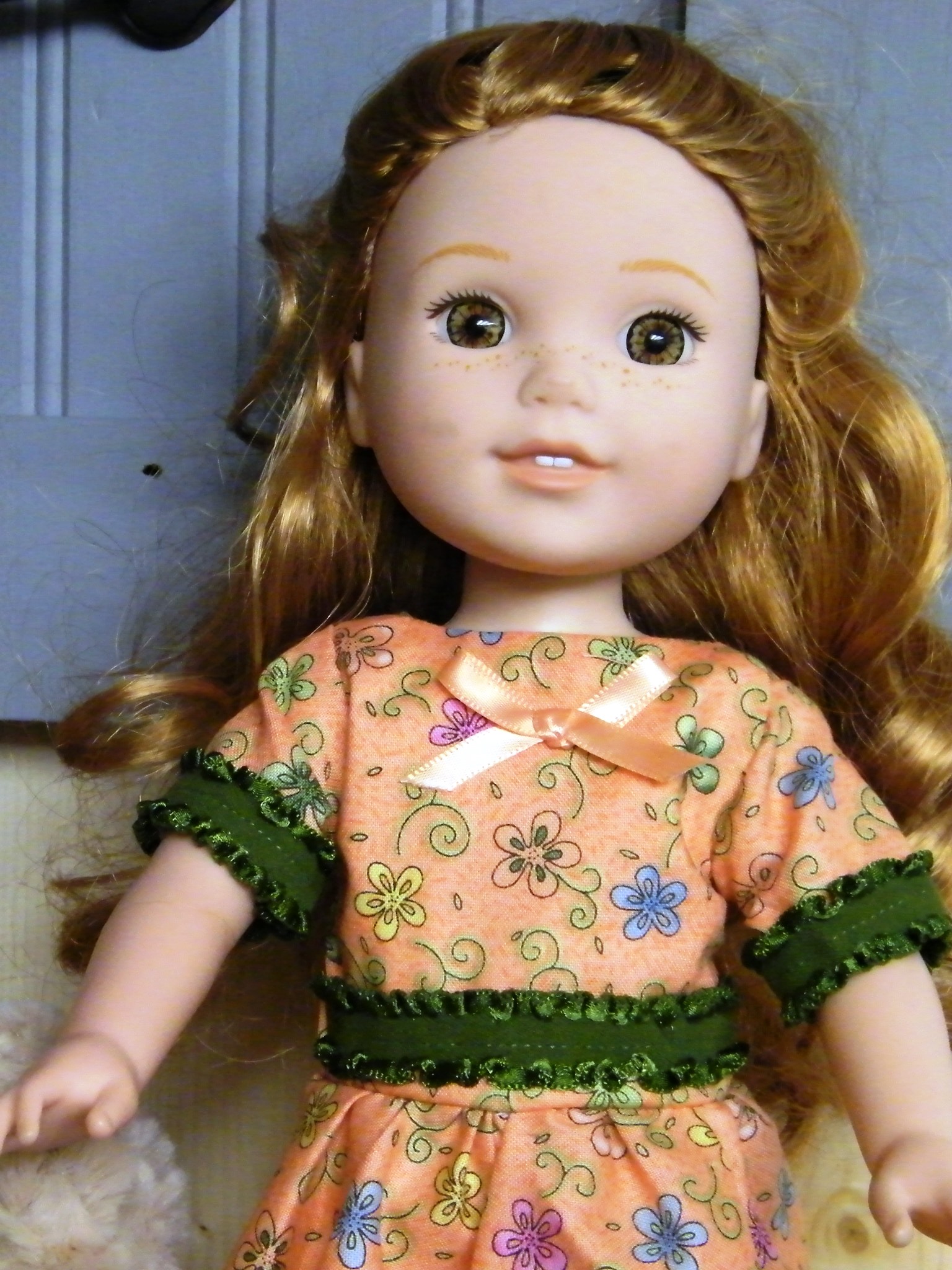PEACH FLORAL SUMMER DRESS