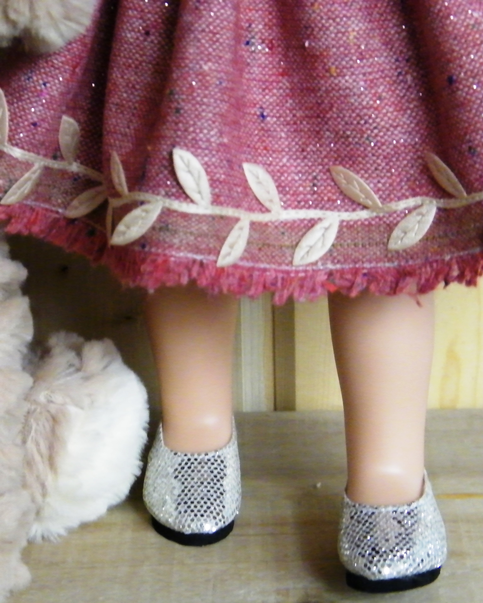 RED ROSE LEAF DRESS