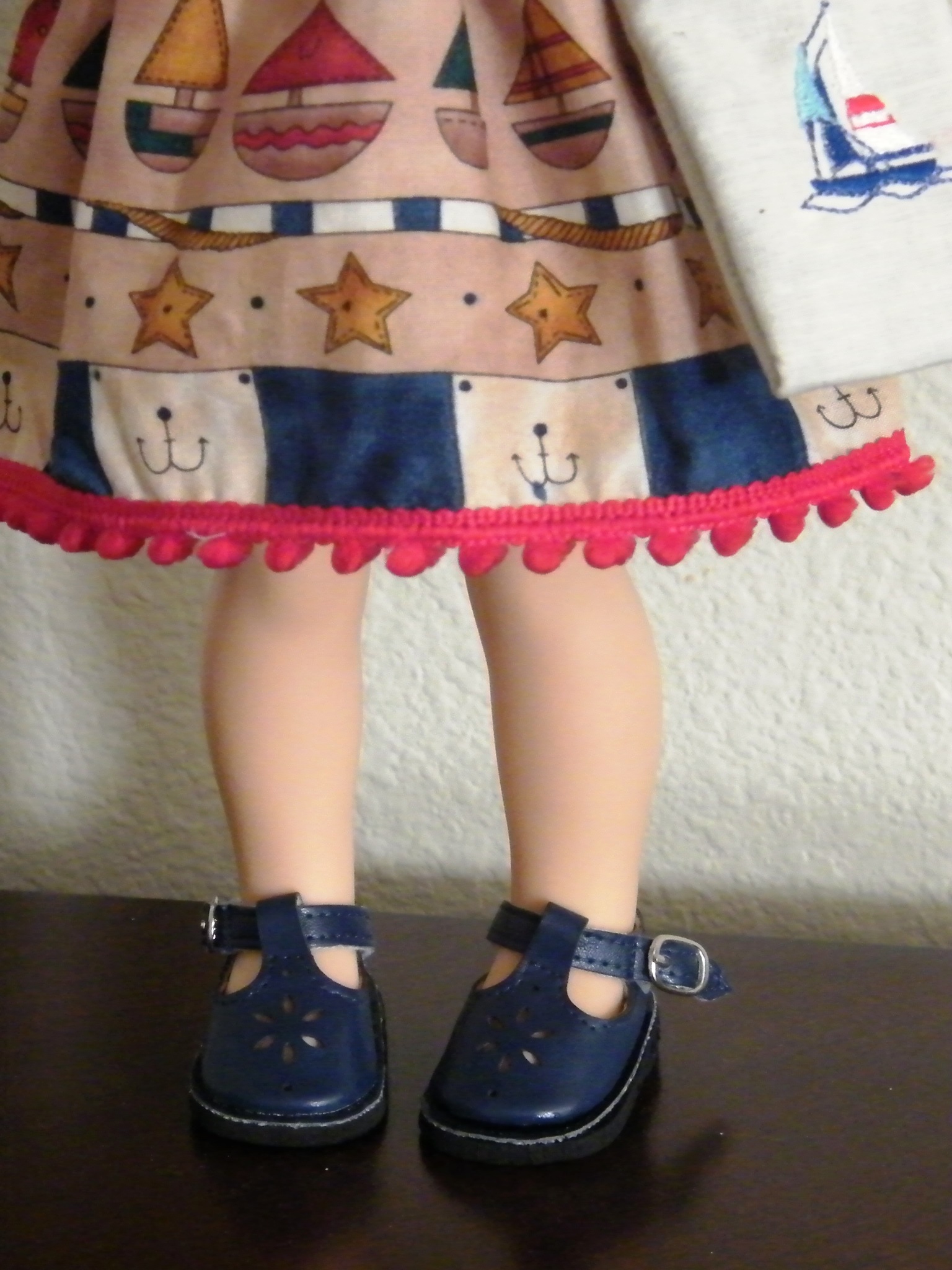 RED BLUE SAILBOAT DRESS