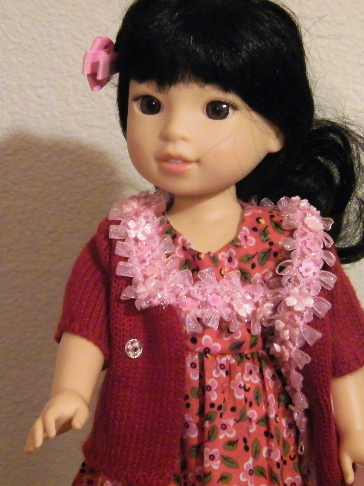 RED FLORAL DRESS W/SWEATER