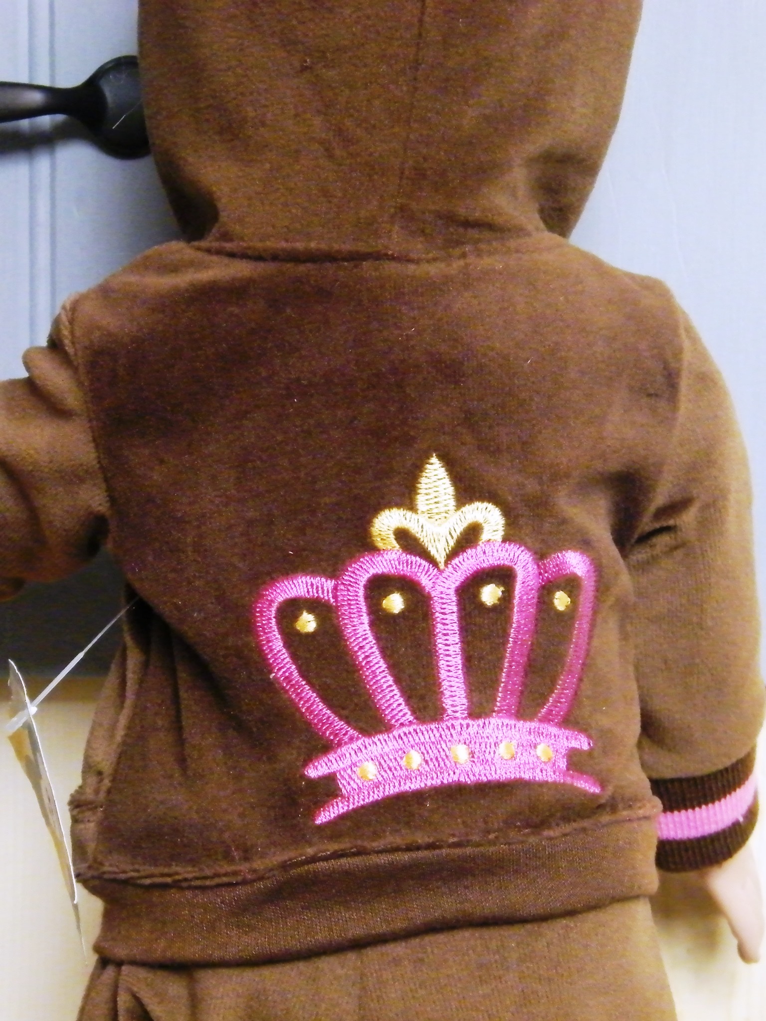 BROWN VELVET WARM UP SET
