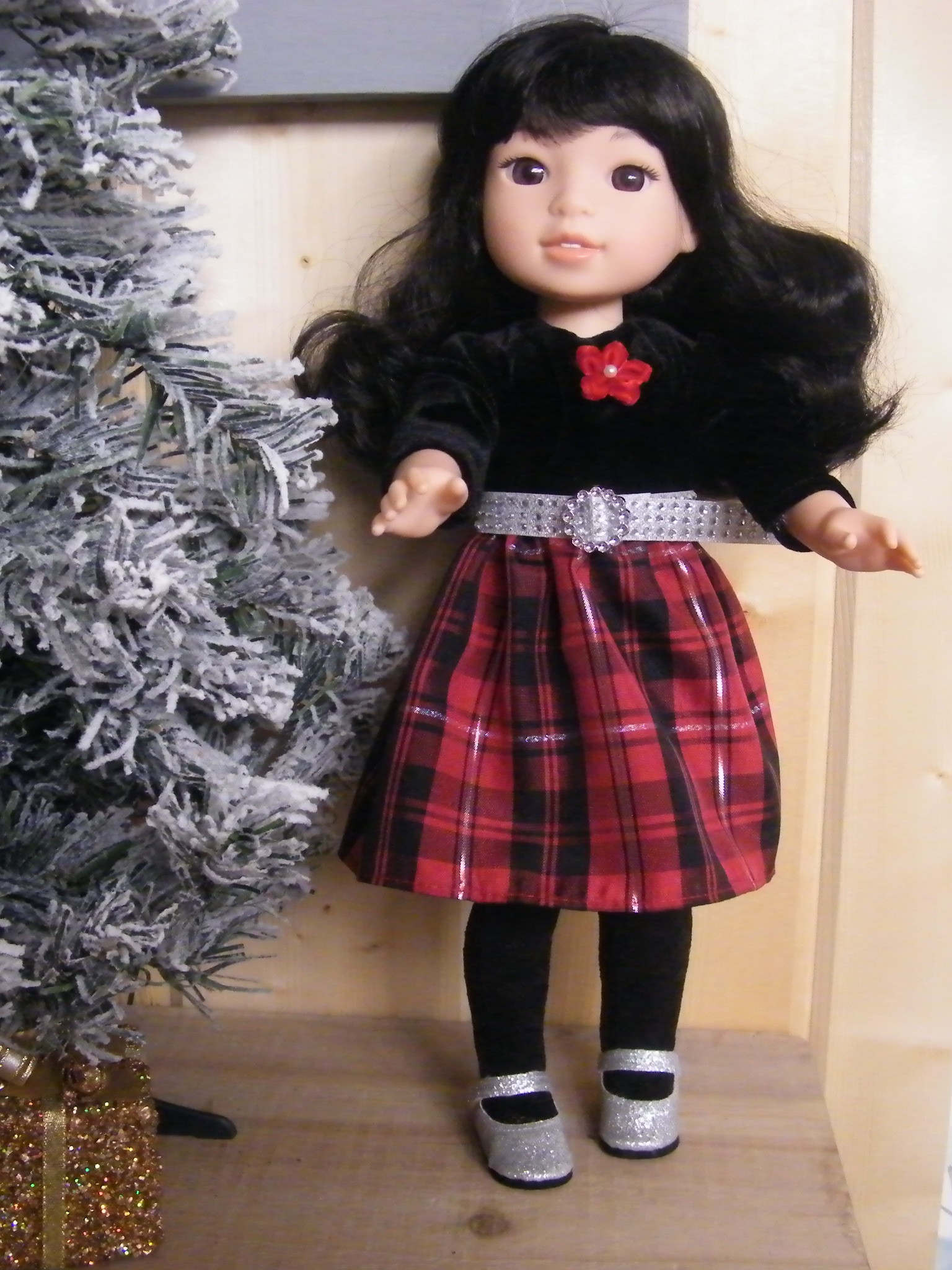RED PLAID CHRISTMAS DRESS