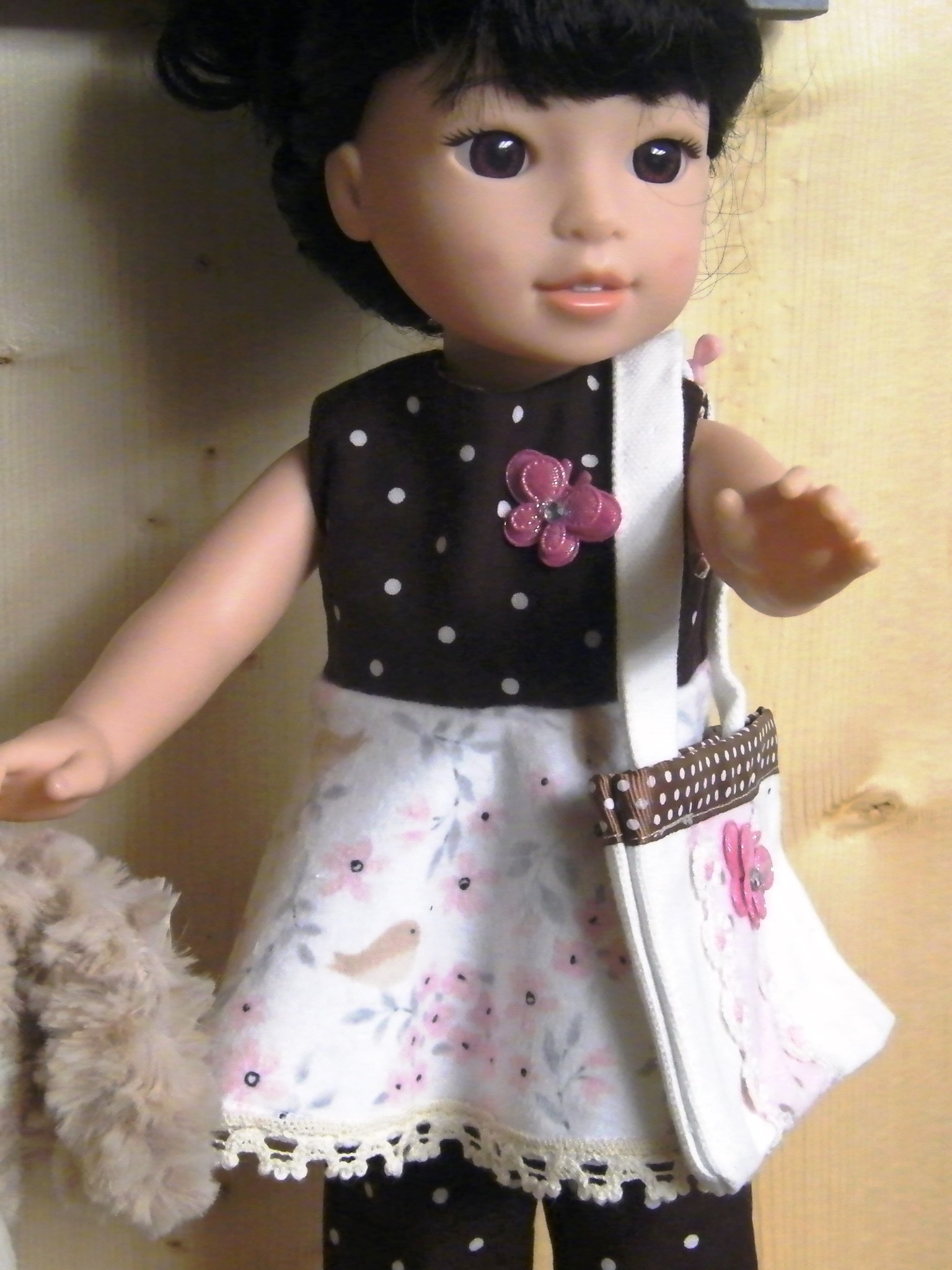 BROWN POLKA DOT PANT SET
