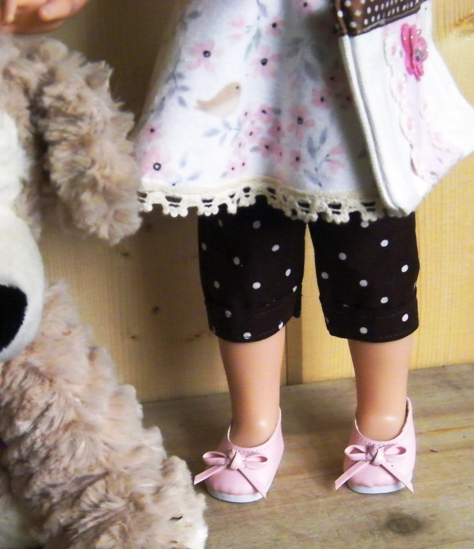 BROWN POLKA DOT PANT SET