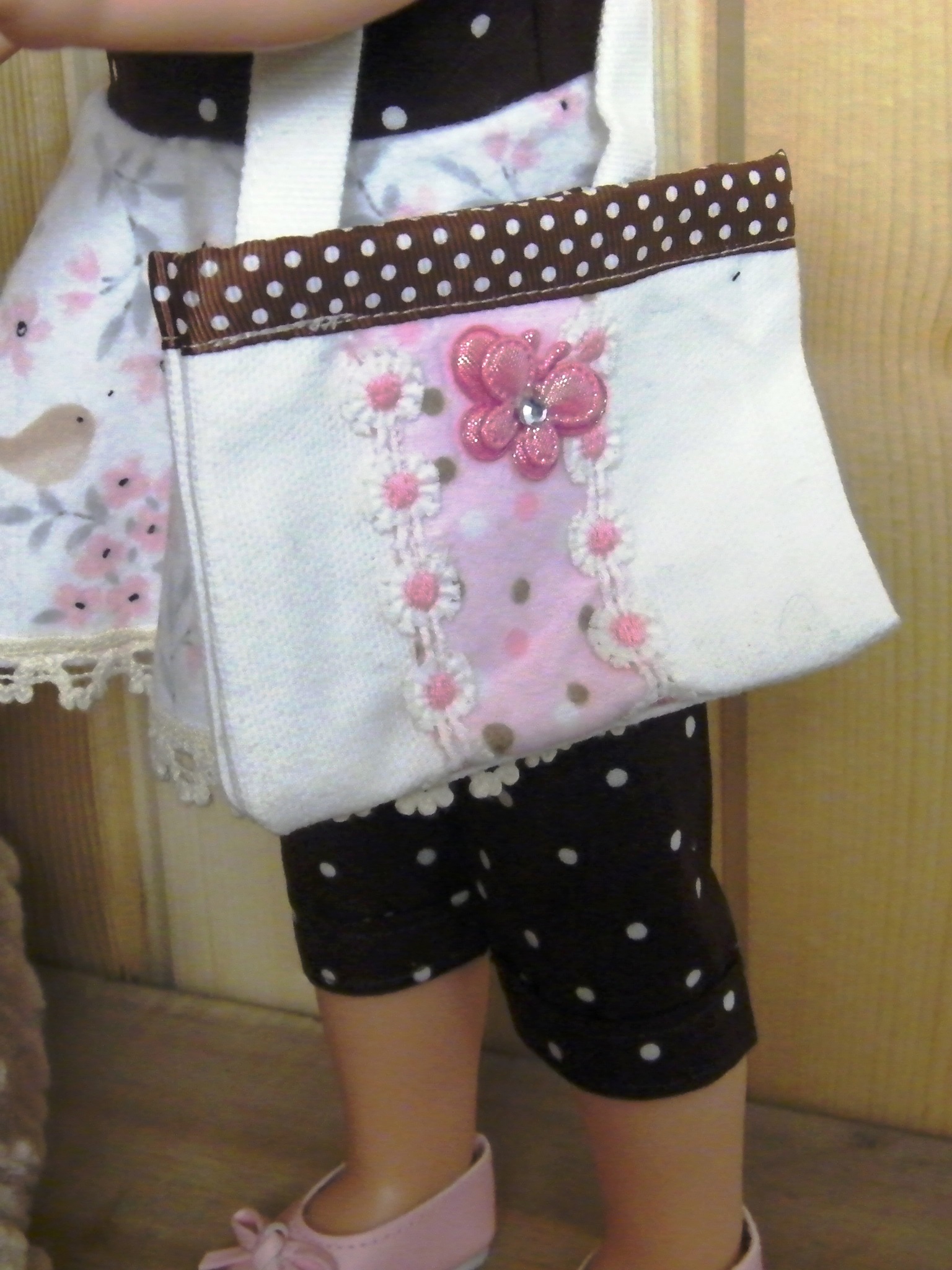 BROWN POLKA DOT PANT SET