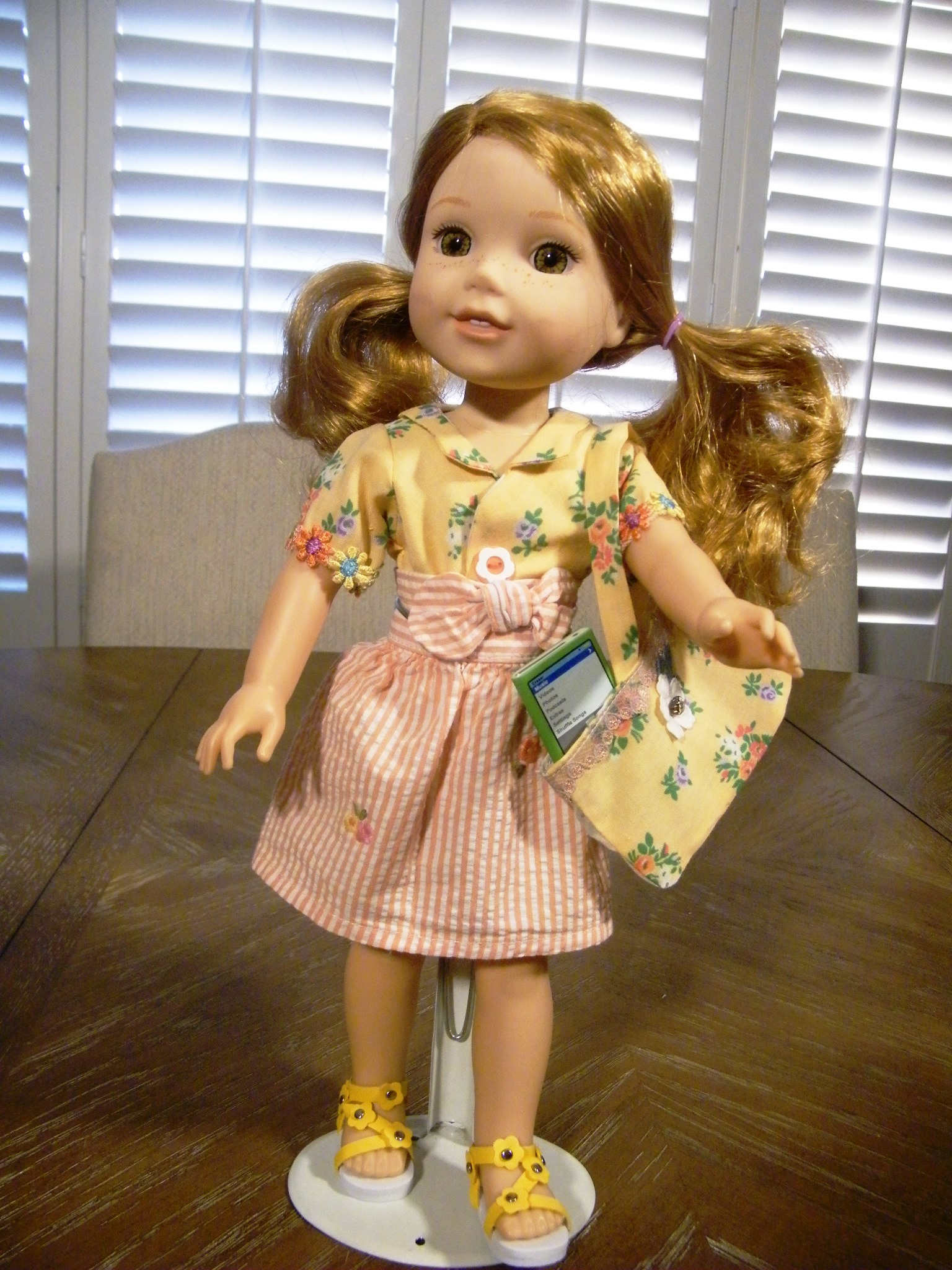 PEACH FLORAL SKIRT BLOUSE