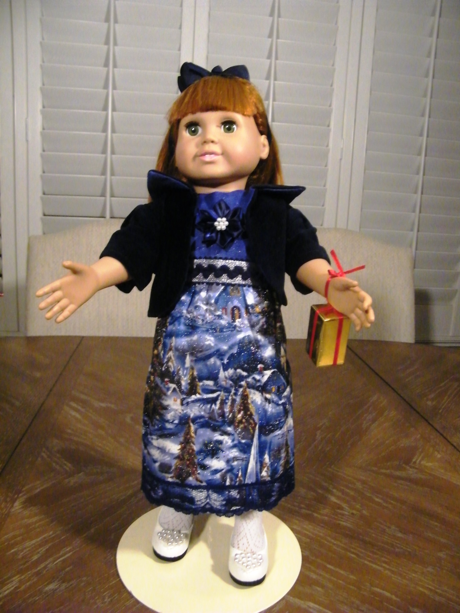 ROYAL BLUE CHRISTMAS DRESS