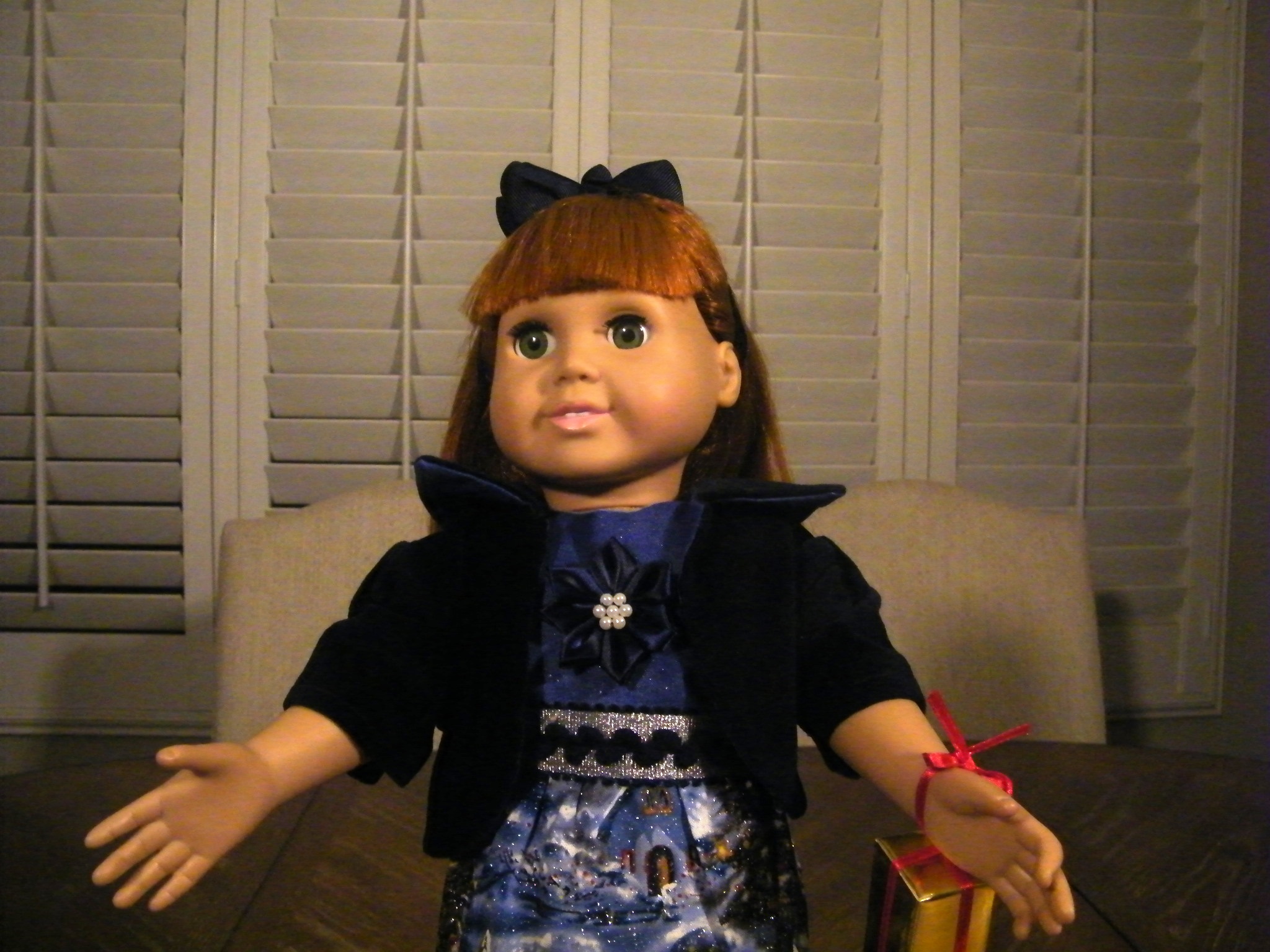 ROYAL BLUE CHRISTMAS DRESS