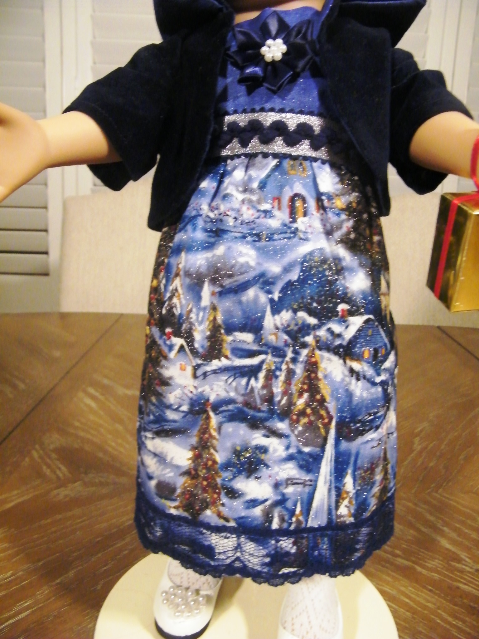 ROYAL BLUE CHRISTMAS DRESS