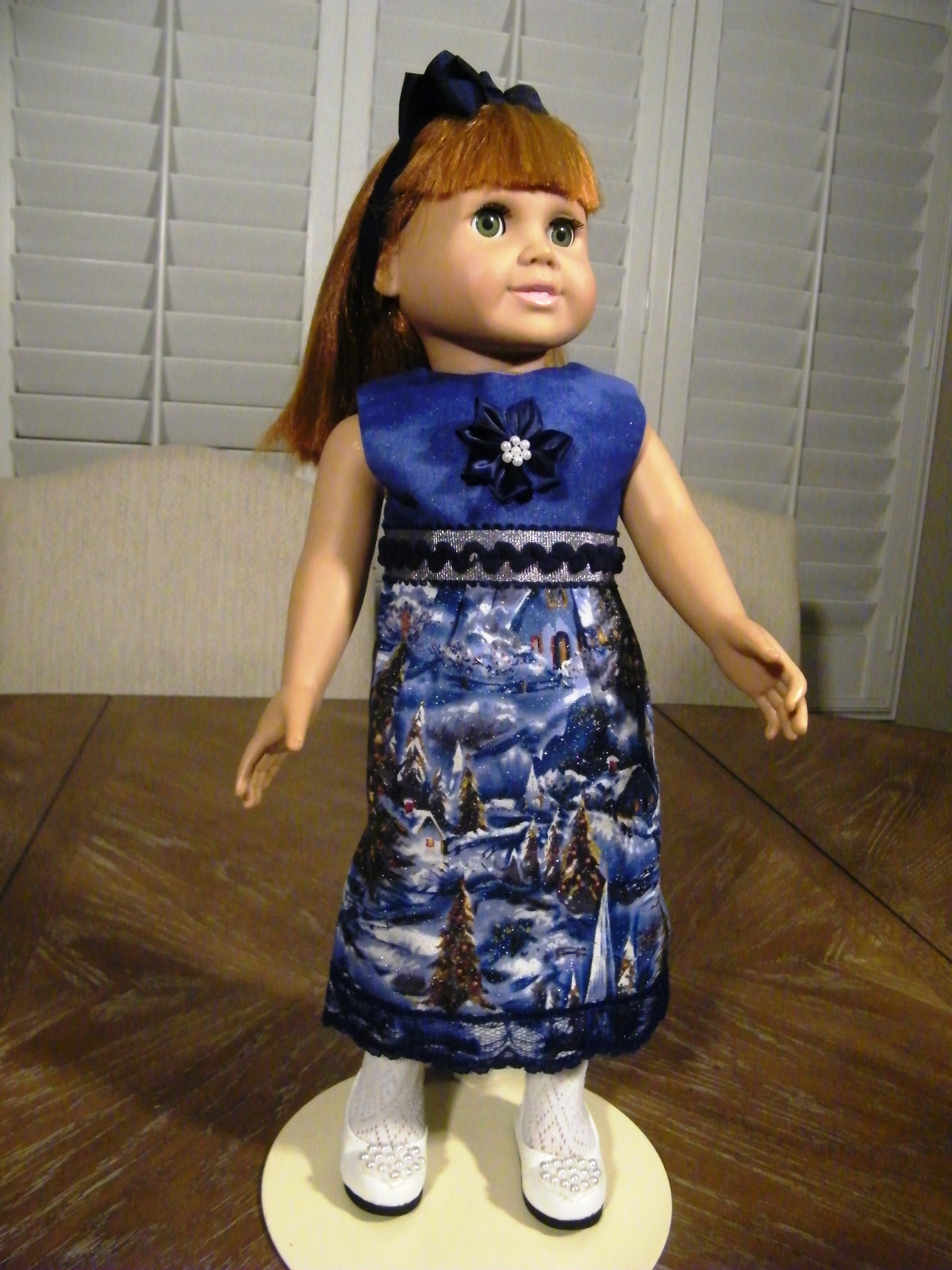 ROYAL BLUE CHRISTMAS DRESS