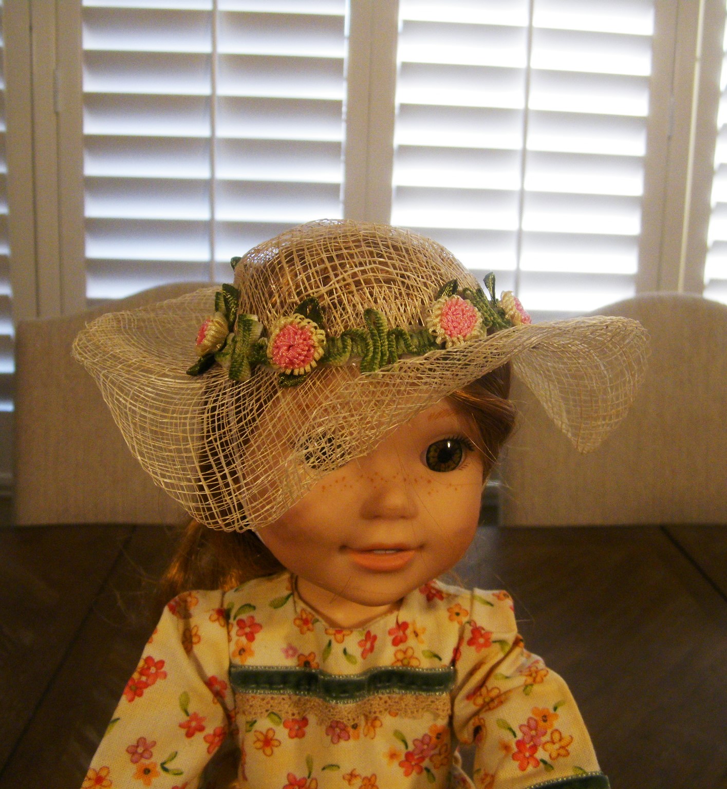 FLORAL SUMMER DRESS/PUPPY IN A  BASKET