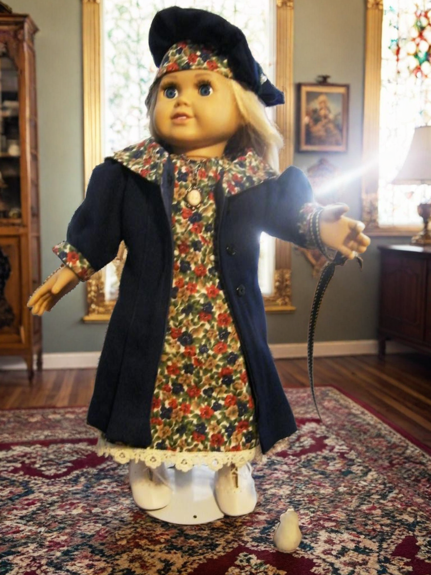 VINTAGE BLUE FULL LENGTH COAT AND DRESS