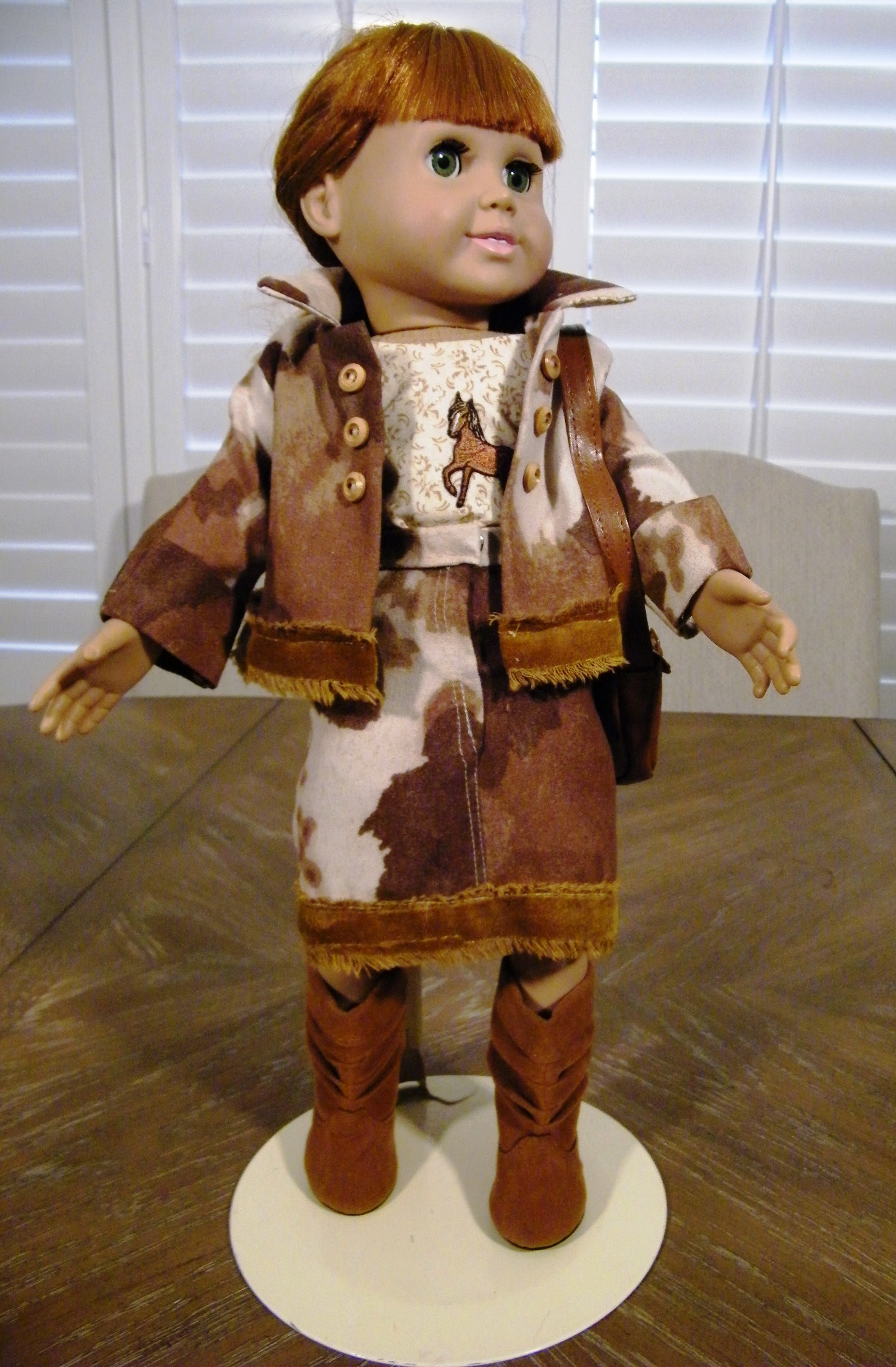 COWHIDE JACKET SKIRT